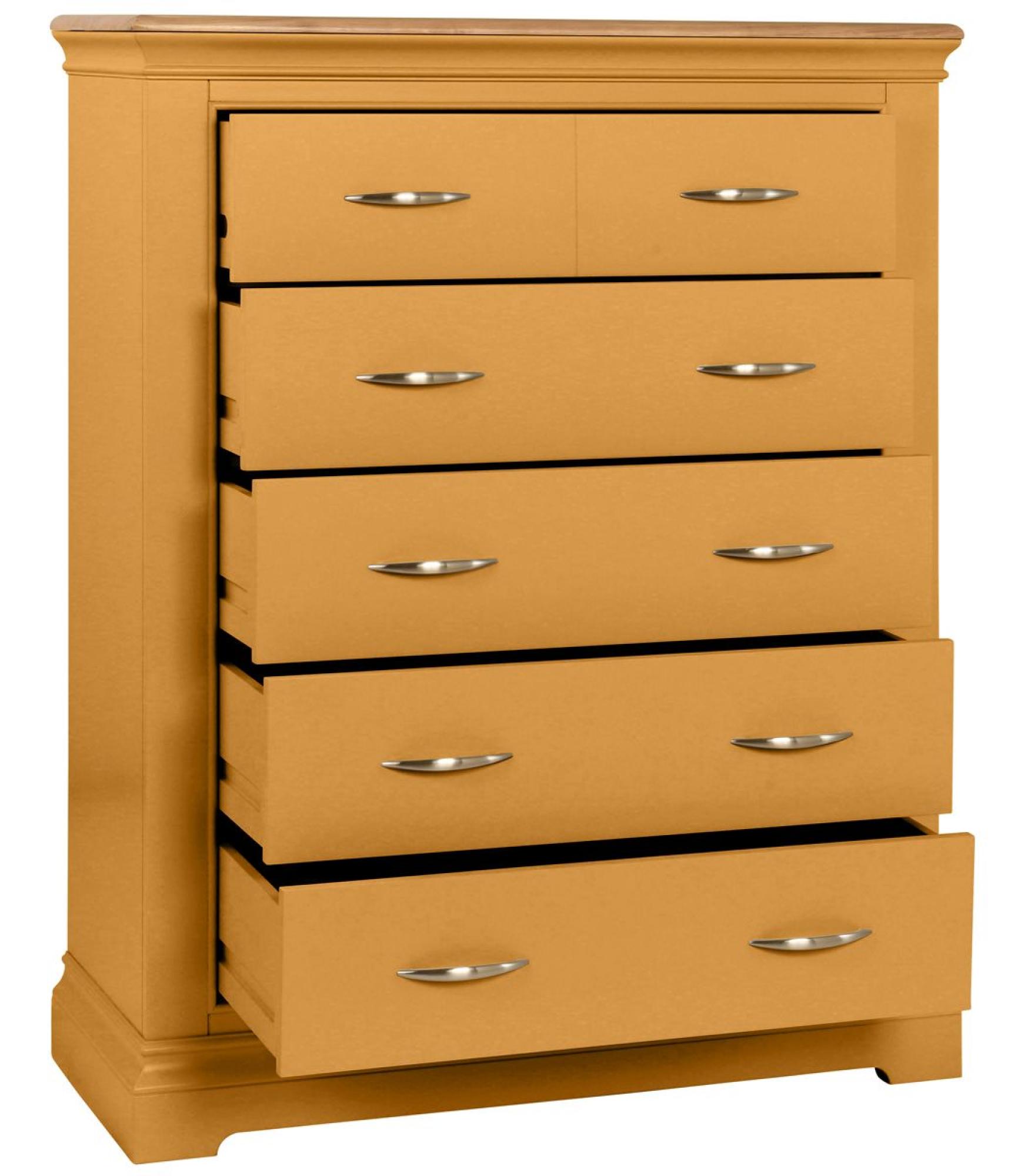 Product photograph of Annecy Orange Mustard Painted 2 4 Drawer Chest from Choice Furniture Superstore.