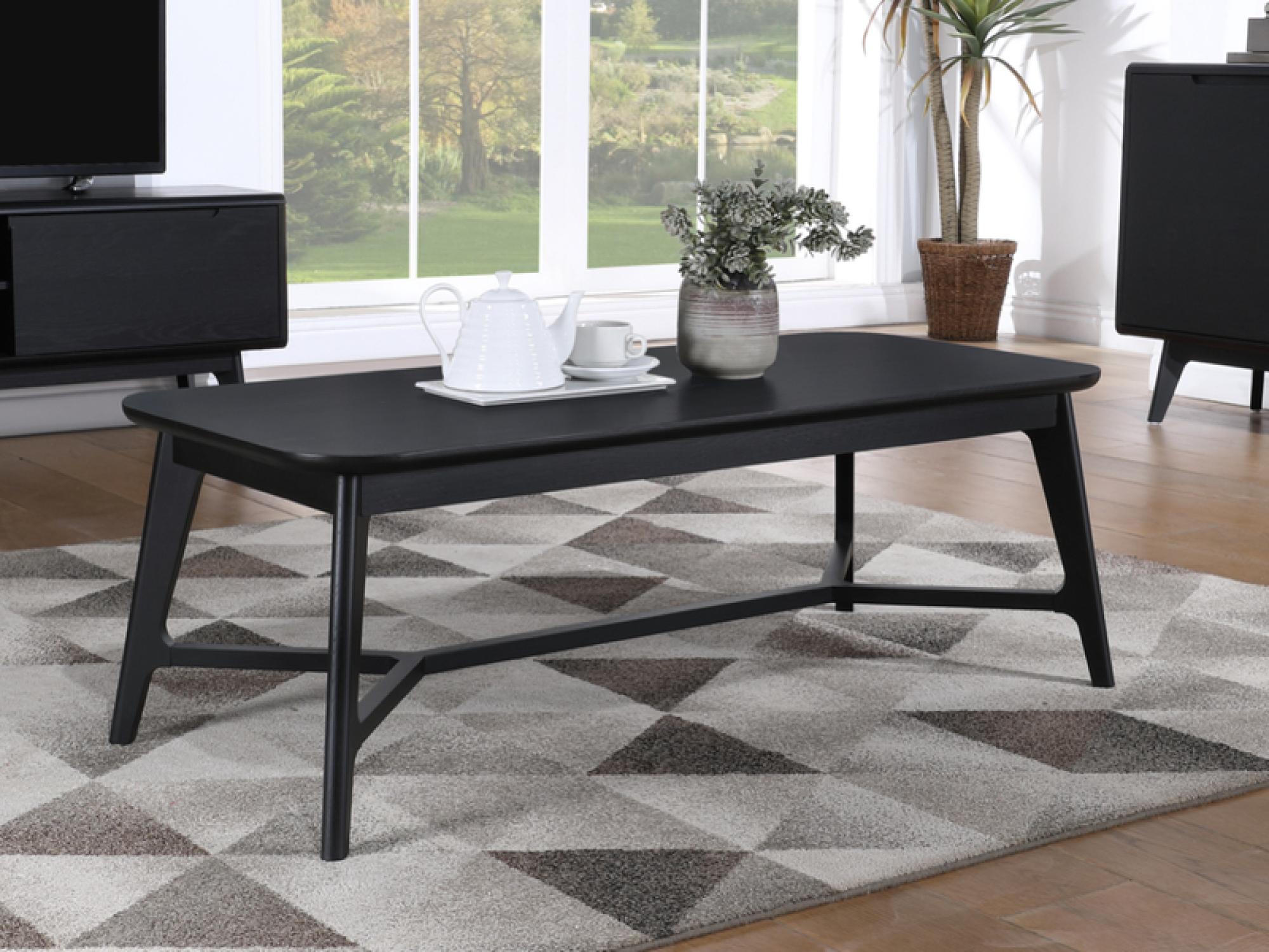 Product photograph of Carrington Black Oak 120cm Coffee Table from Choice Furniture Superstore.