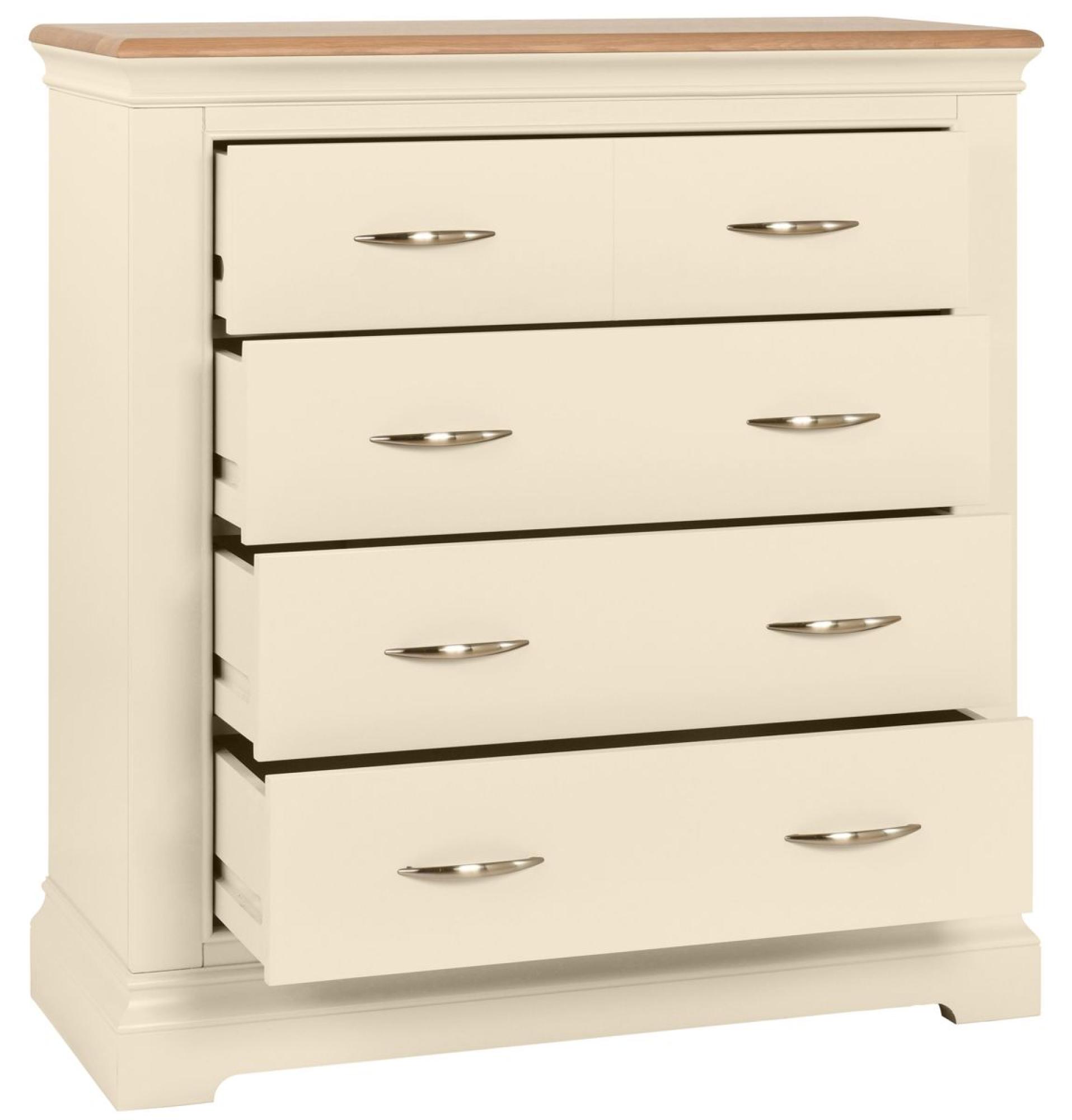 Product photograph of Annecy Ivory Painted 2 3 Drawer Chest from Choice Furniture Superstore.