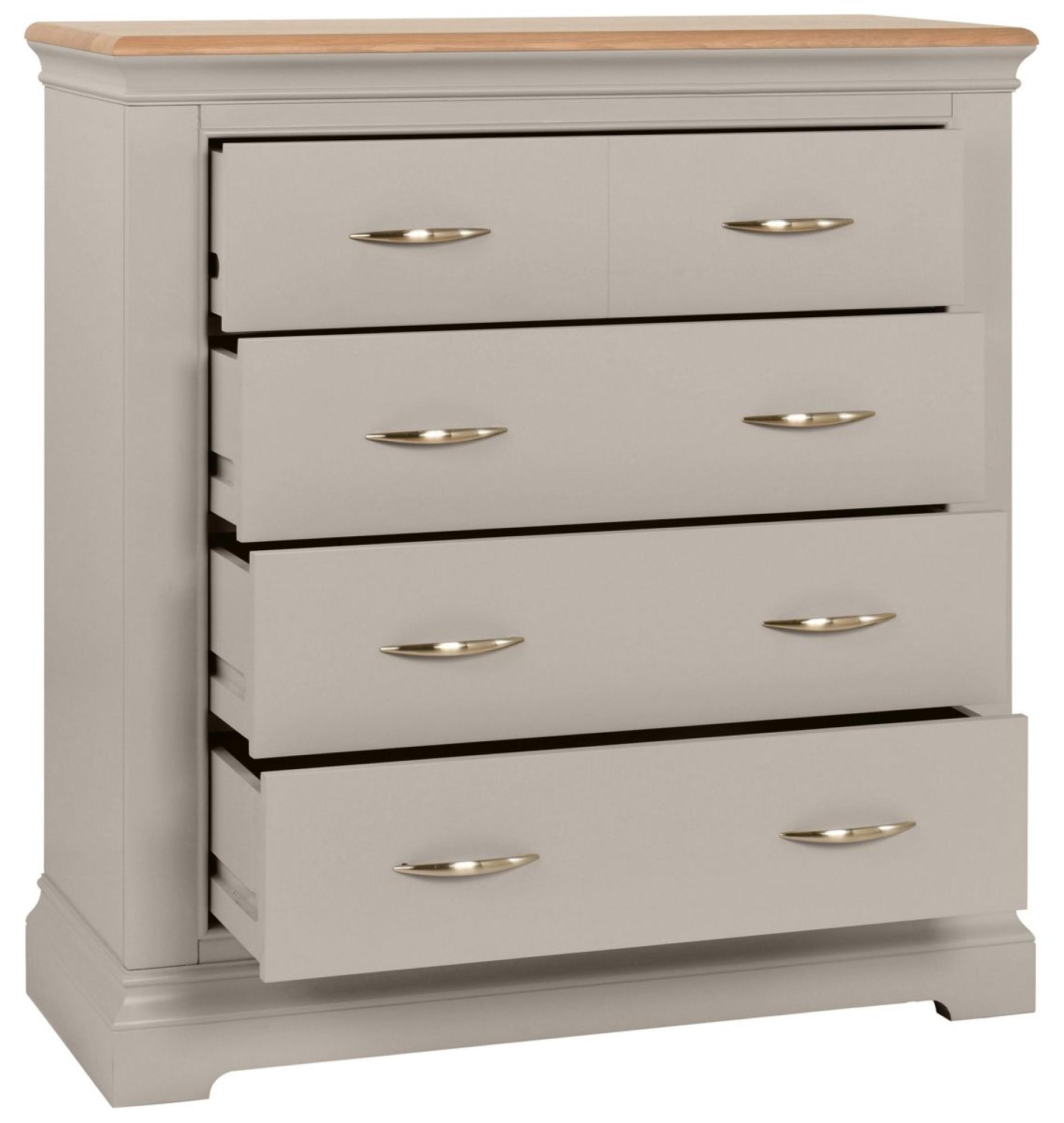 Product photograph of Annecy Moon Grey Painted 2 3 Drawer Chest from Choice Furniture Superstore.