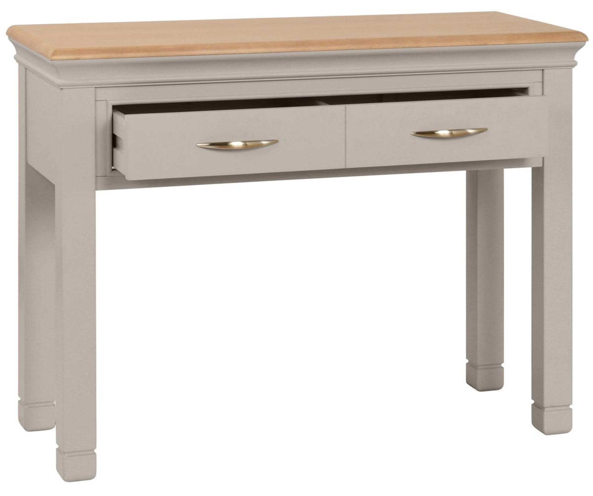 Product photograph of Annecy Moon Grey Painted 2 Drawer Dressing Table from Choice Furniture Superstore.