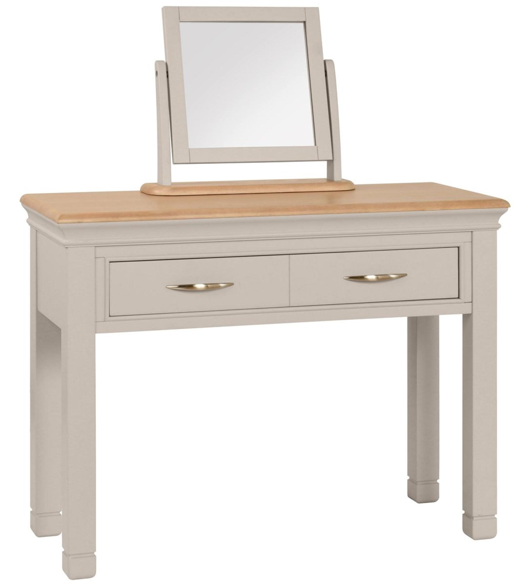 Product photograph of Annecy Moon Grey Painted 2 Drawer Dressing Table from Choice Furniture Superstore.