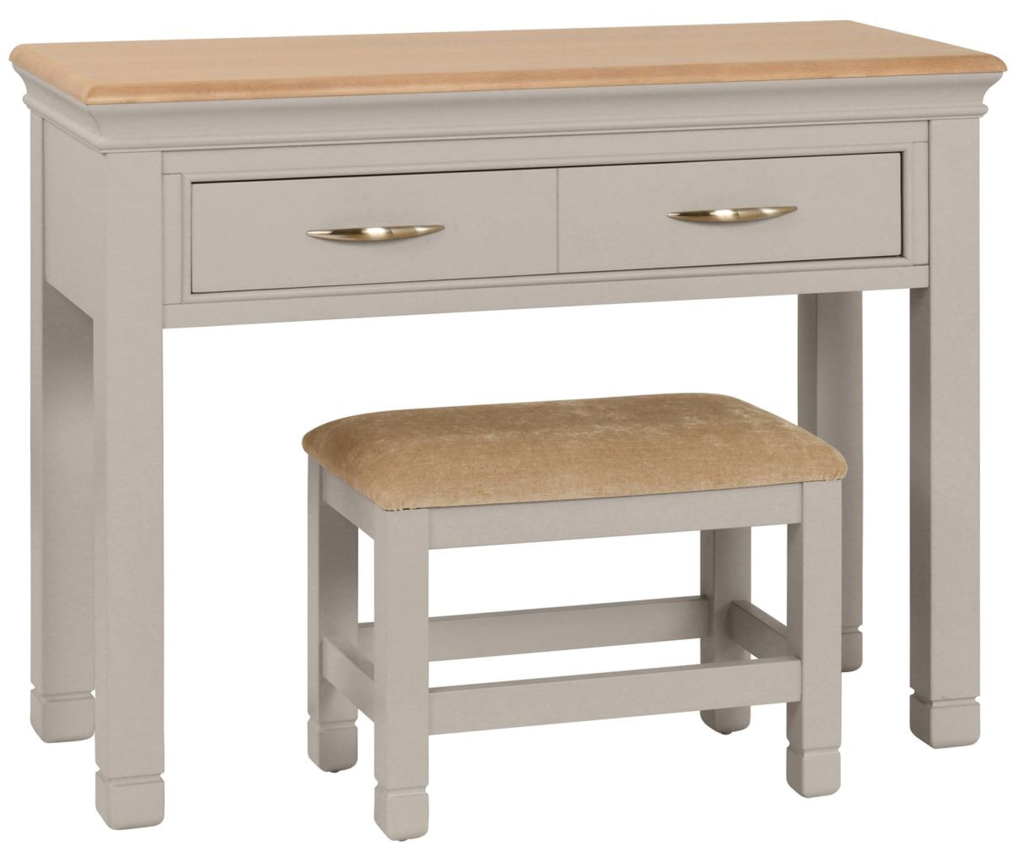 Product photograph of Annecy Moon Grey Painted 2 Drawer Dressing Table from Choice Furniture Superstore.