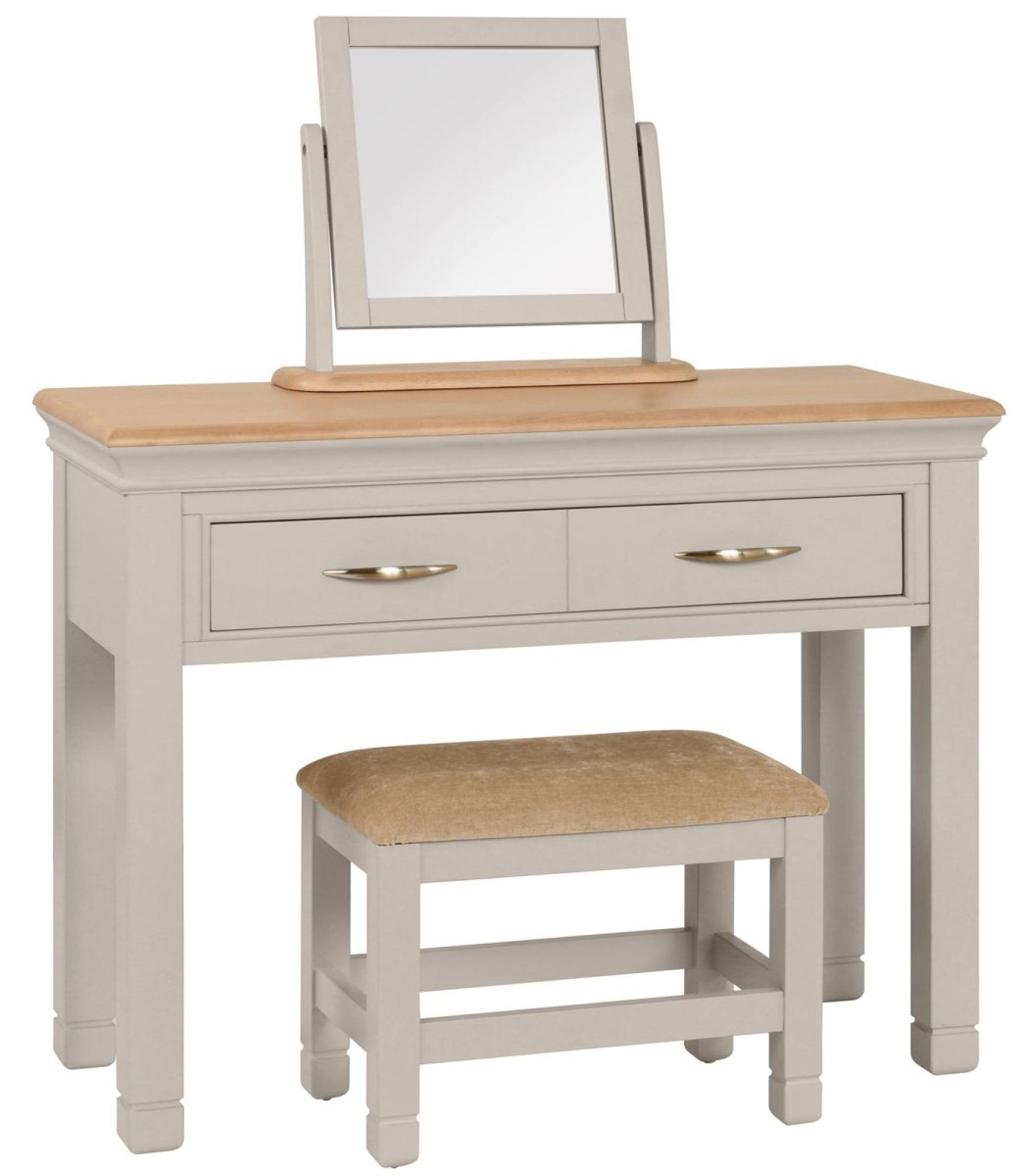 Product photograph of Annecy Moon Grey Painted 2 Drawer Dressing Table from Choice Furniture Superstore.