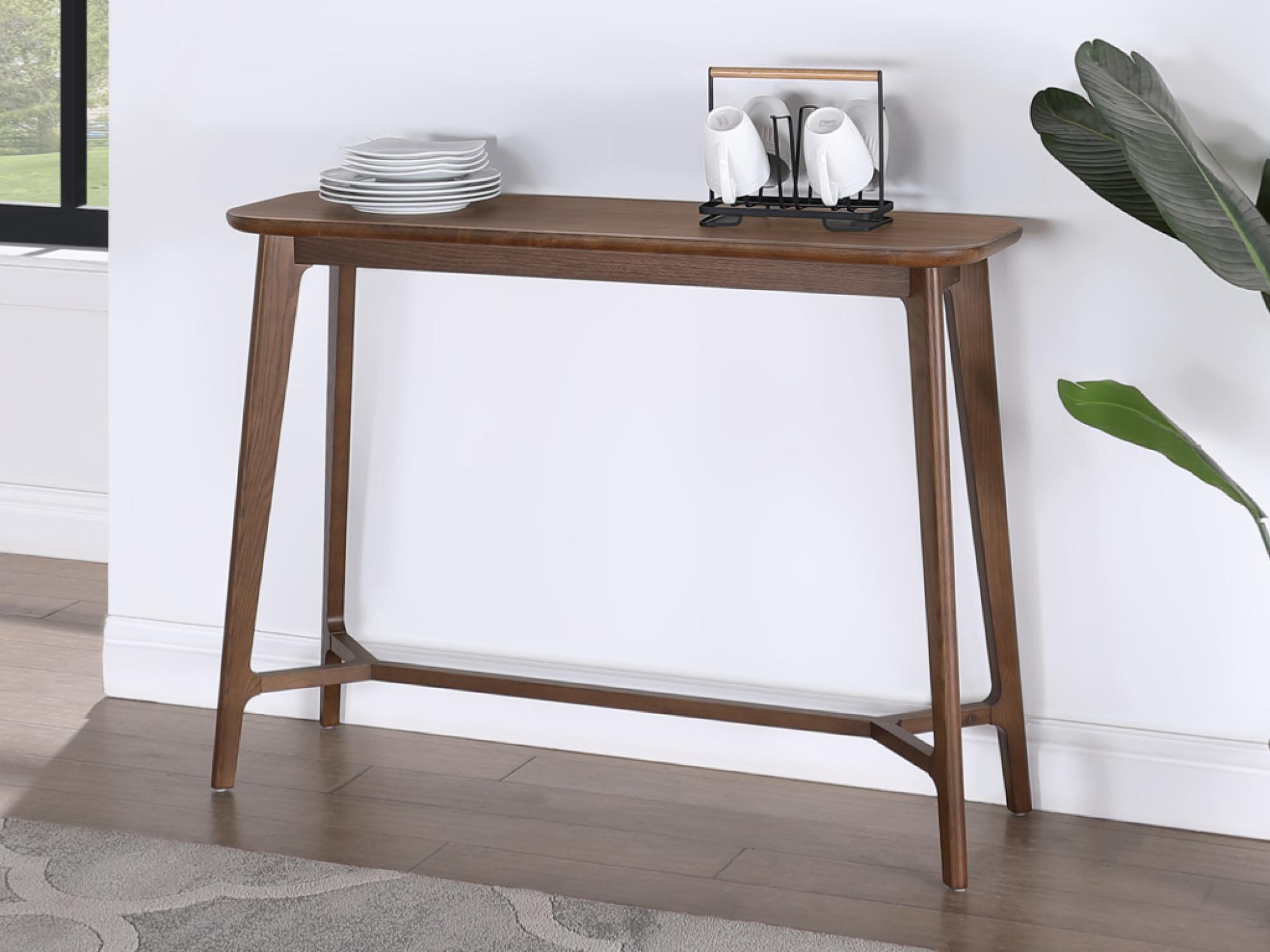 Product photograph of Carrington Walnut 110cm Console Table from Choice Furniture Superstore.