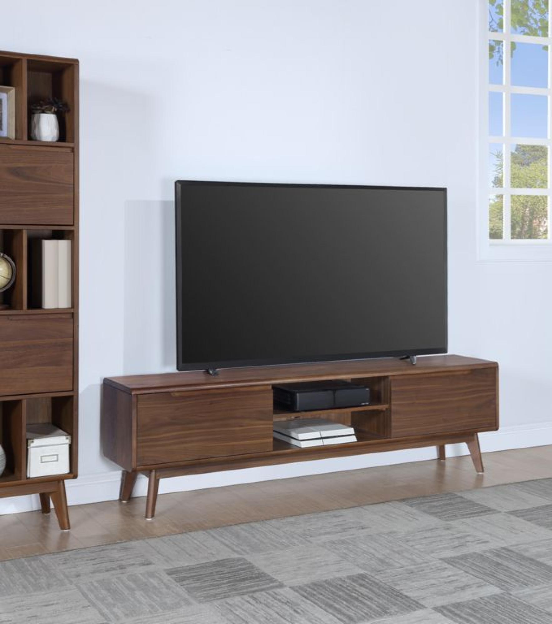 Product photograph of Carrington Walnut 180cm Tv Unit from Choice Furniture Superstore.