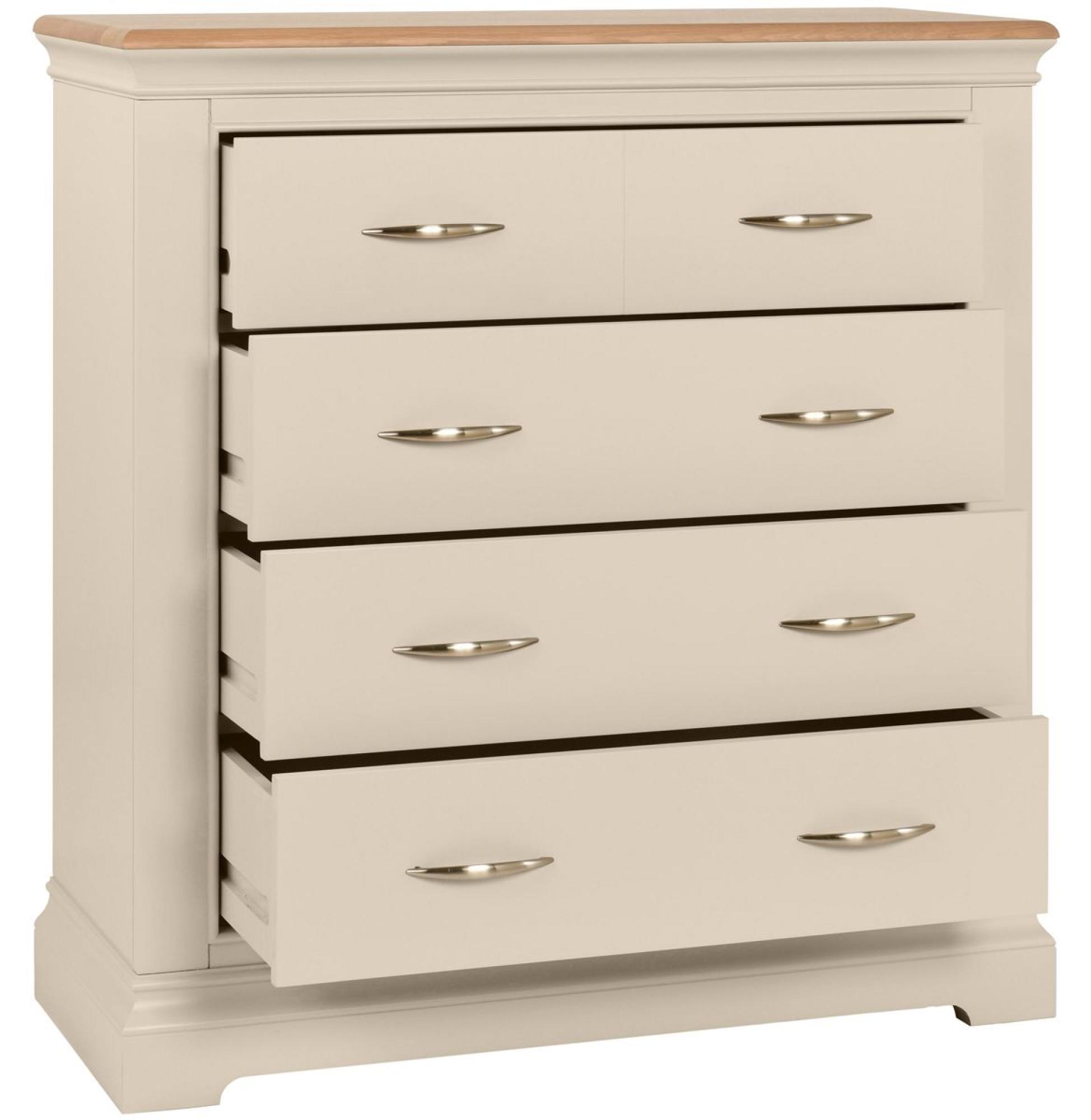 Product photograph of Annecy Old Lace Painted 2 3 Drawer Chest from Choice Furniture Superstore.