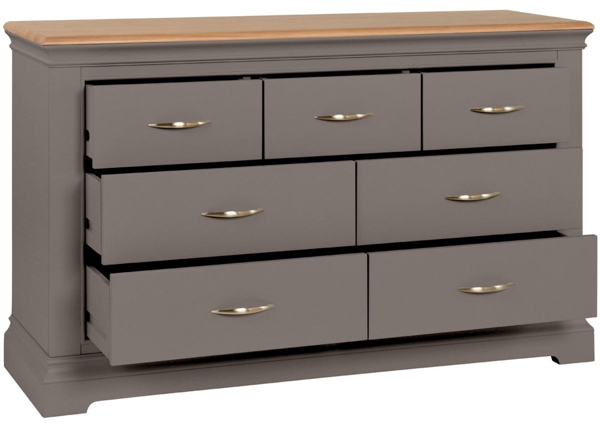 Product photograph of Annecy Warm Grey Painted 3 4 Drawer Combi Chest from Choice Furniture Superstore.