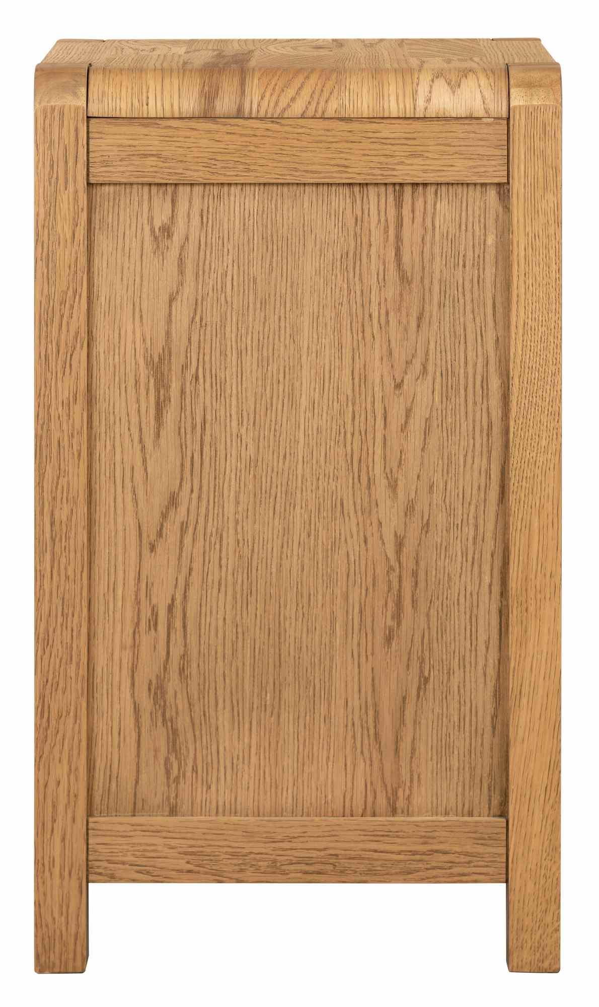 Product photograph of Bergen Oak 3 Drawer Bedside Cabinet from Choice Furniture Superstore.