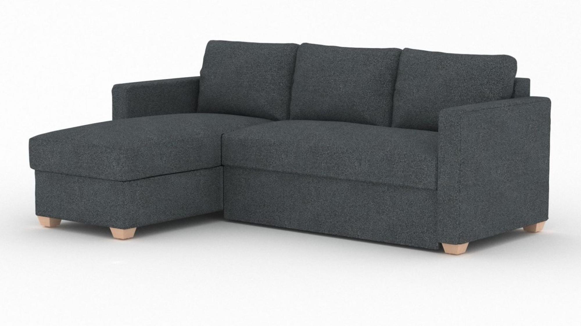 Product photograph of Oscar Carina Dusk Fabric Corner Sofa Bed from Choice Furniture Superstore.