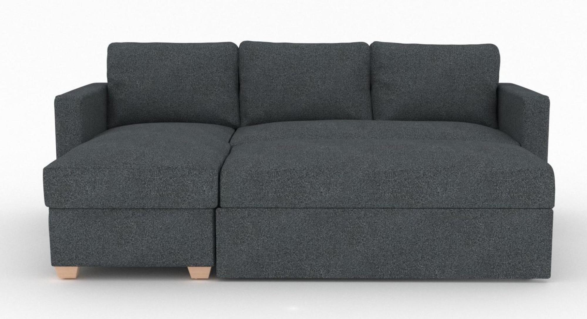 Product photograph of Oscar Carina Dusk Fabric Corner Sofa Bed from Choice Furniture Superstore.