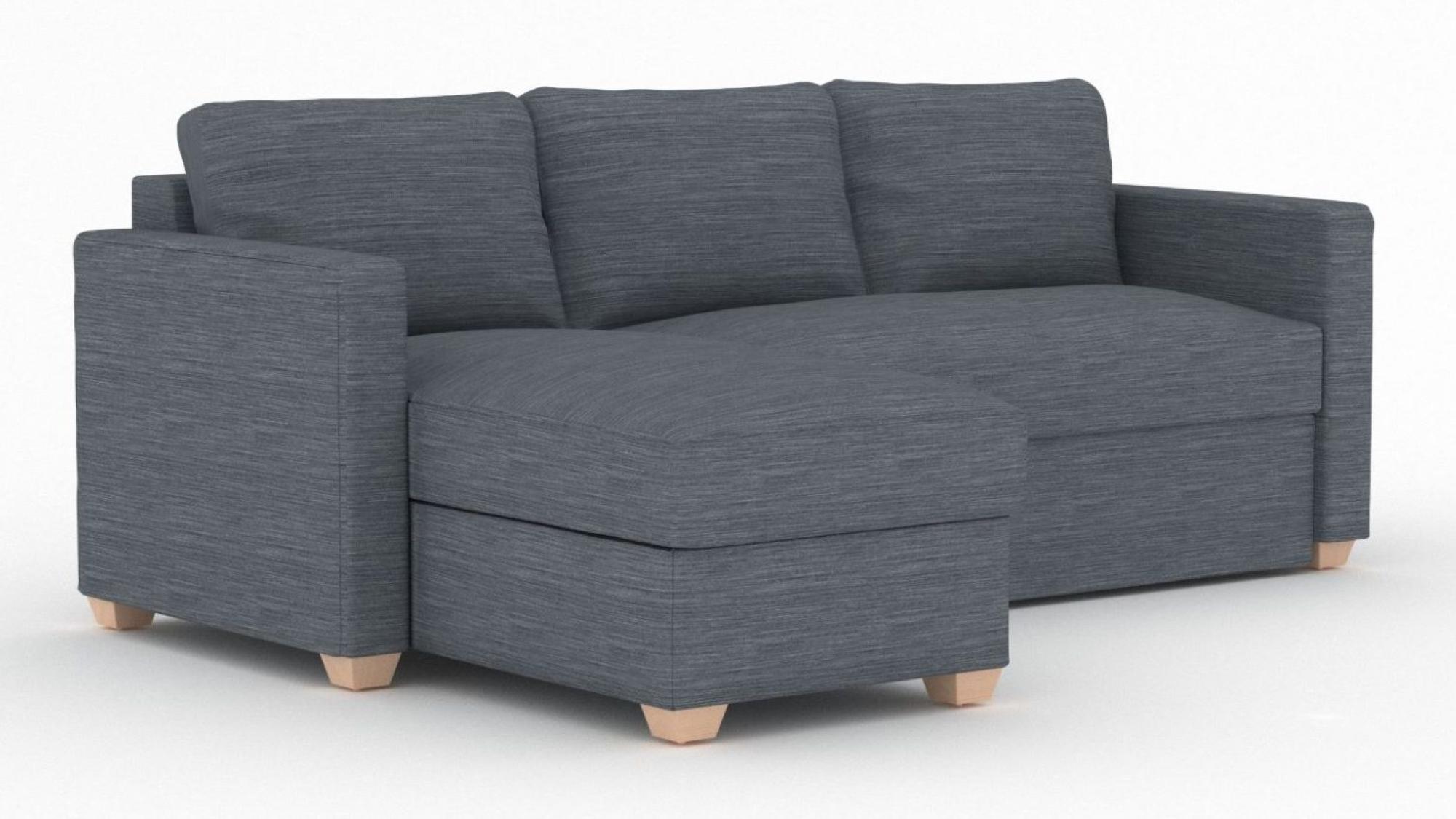 Product photograph of Oscar Dalton Blue Stone Fabric Corner Sofa Bed from Choice Furniture Superstore.