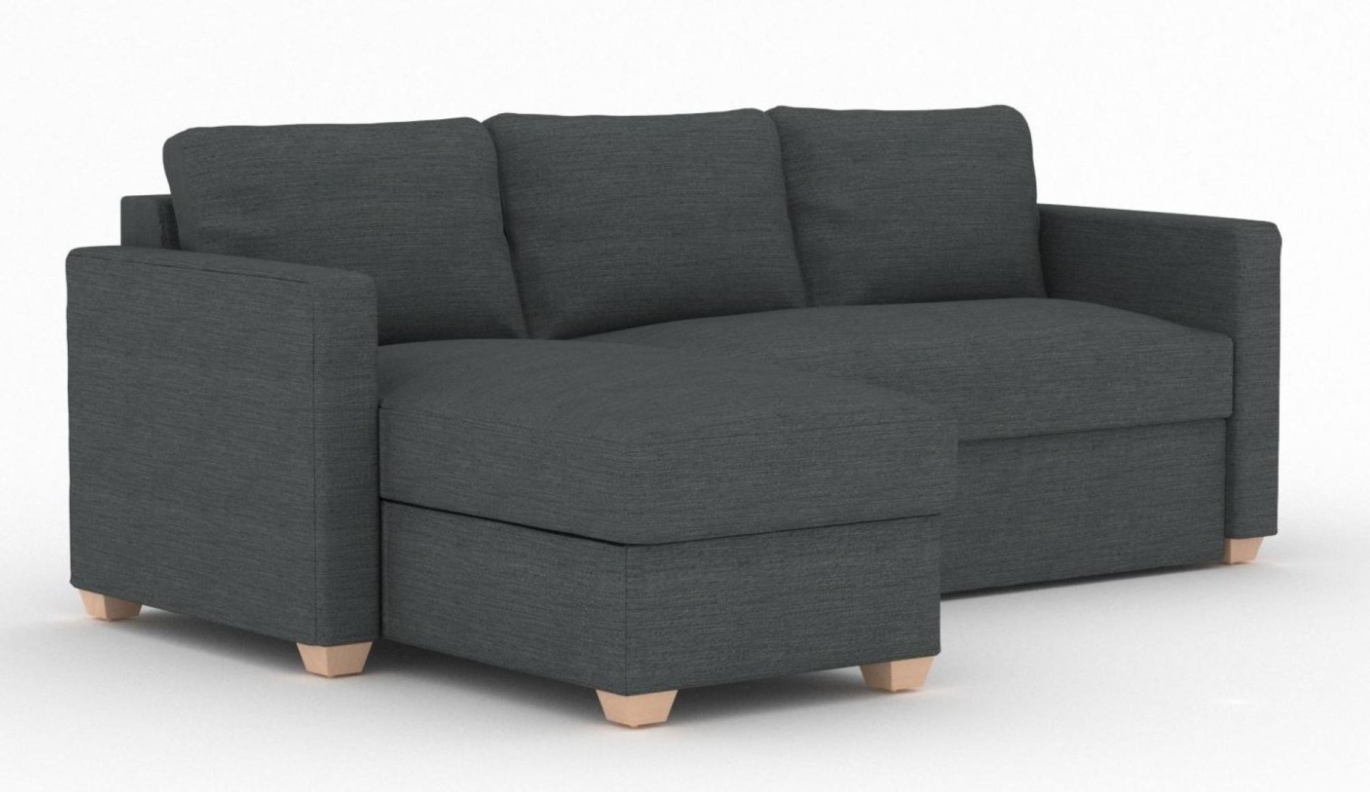 Product photograph of Oscar Dalton Charcoal Fabric Corner Sofa Bed from Choice Furniture Superstore.