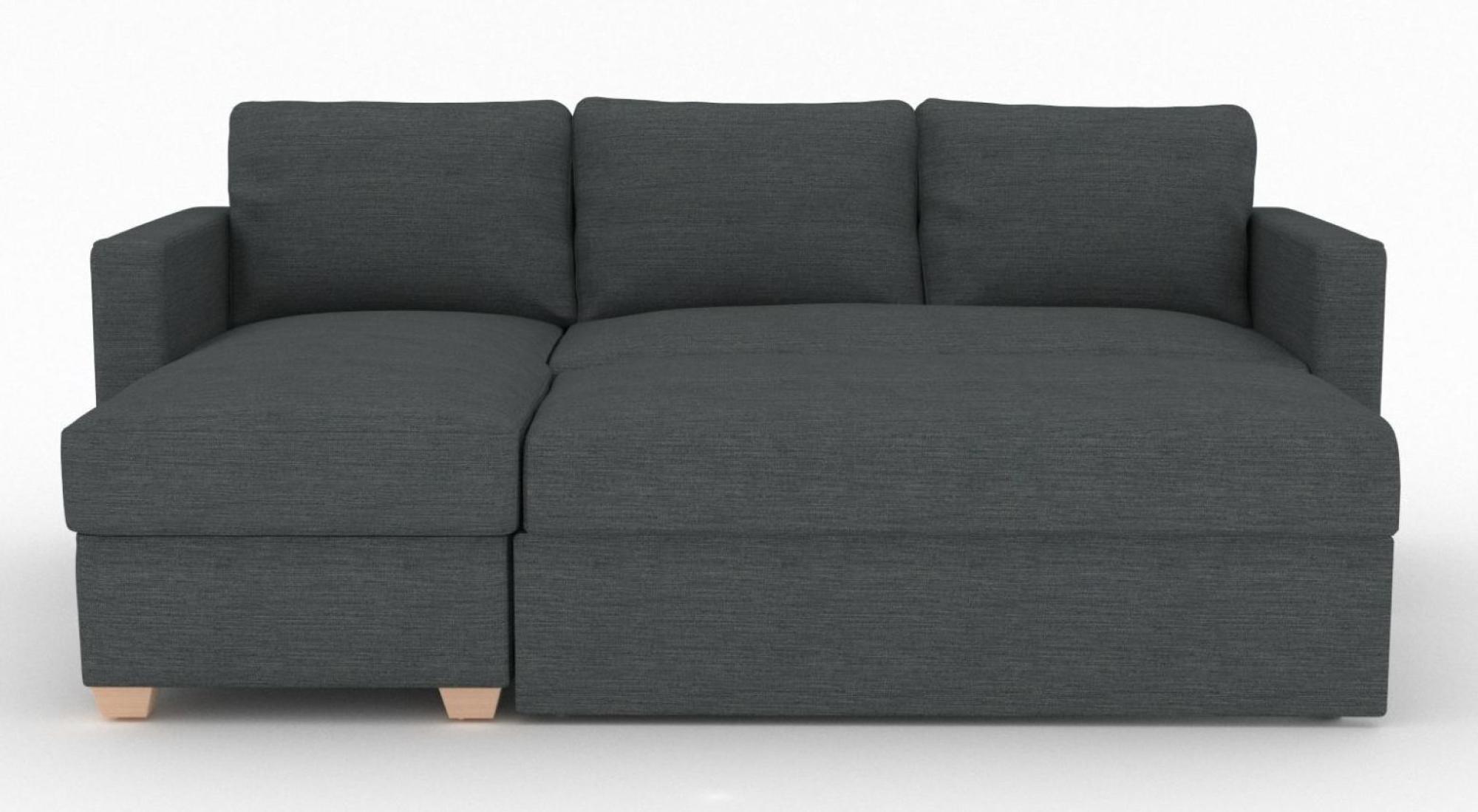 Product photograph of Oscar Dalton Charcoal Fabric Corner Sofa Bed from Choice Furniture Superstore.