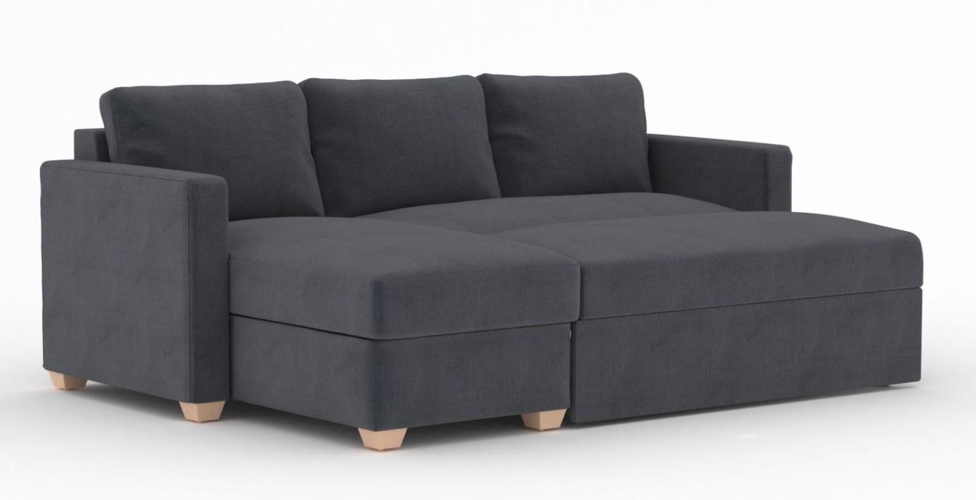 Product photograph of Oscar Sunningdale Granite Fabric Corner Sofa Bed from Choice Furniture Superstore.