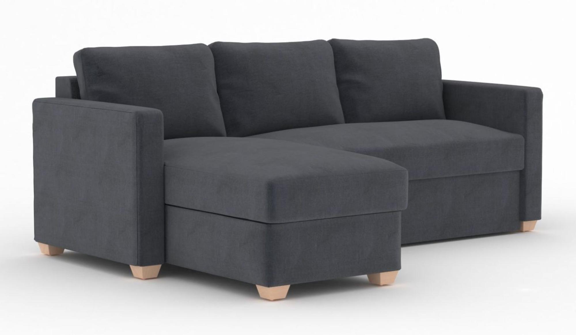 Product photograph of Oscar Sunningdale Granite Fabric Corner Sofa Bed from Choice Furniture Superstore.