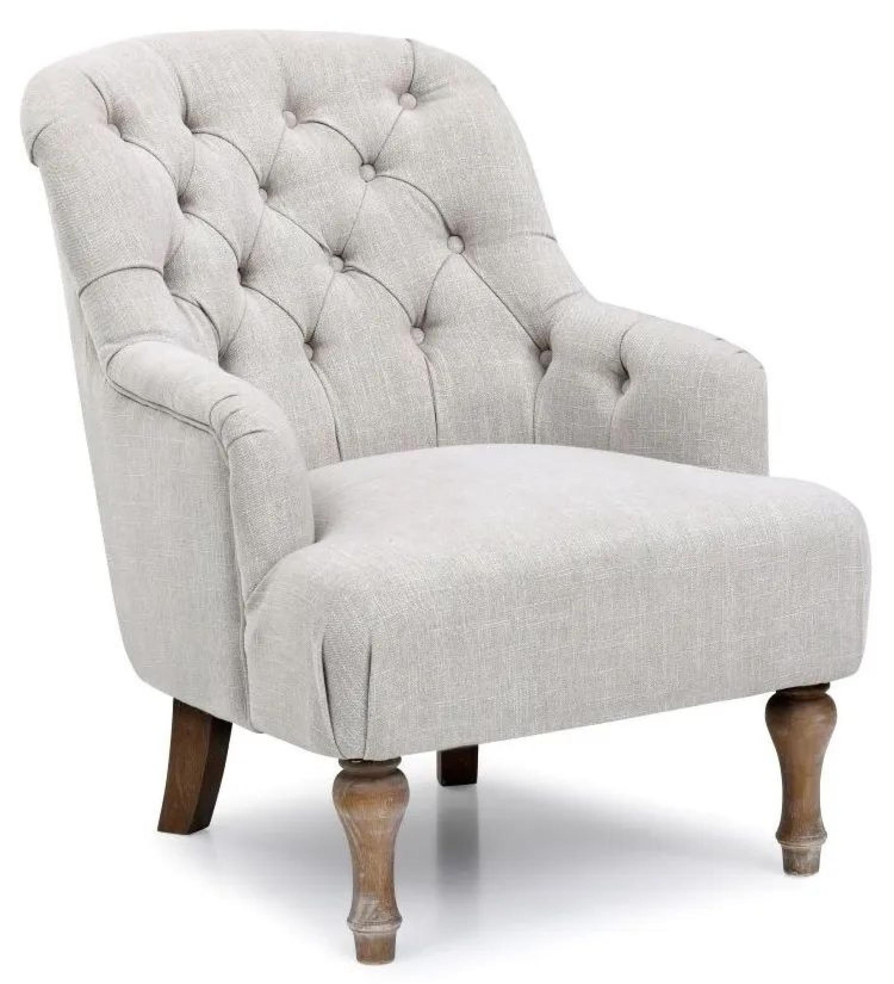 Product photograph of Bianca Antheia Cream Linen Fabric Armchair from Choice Furniture Superstore.