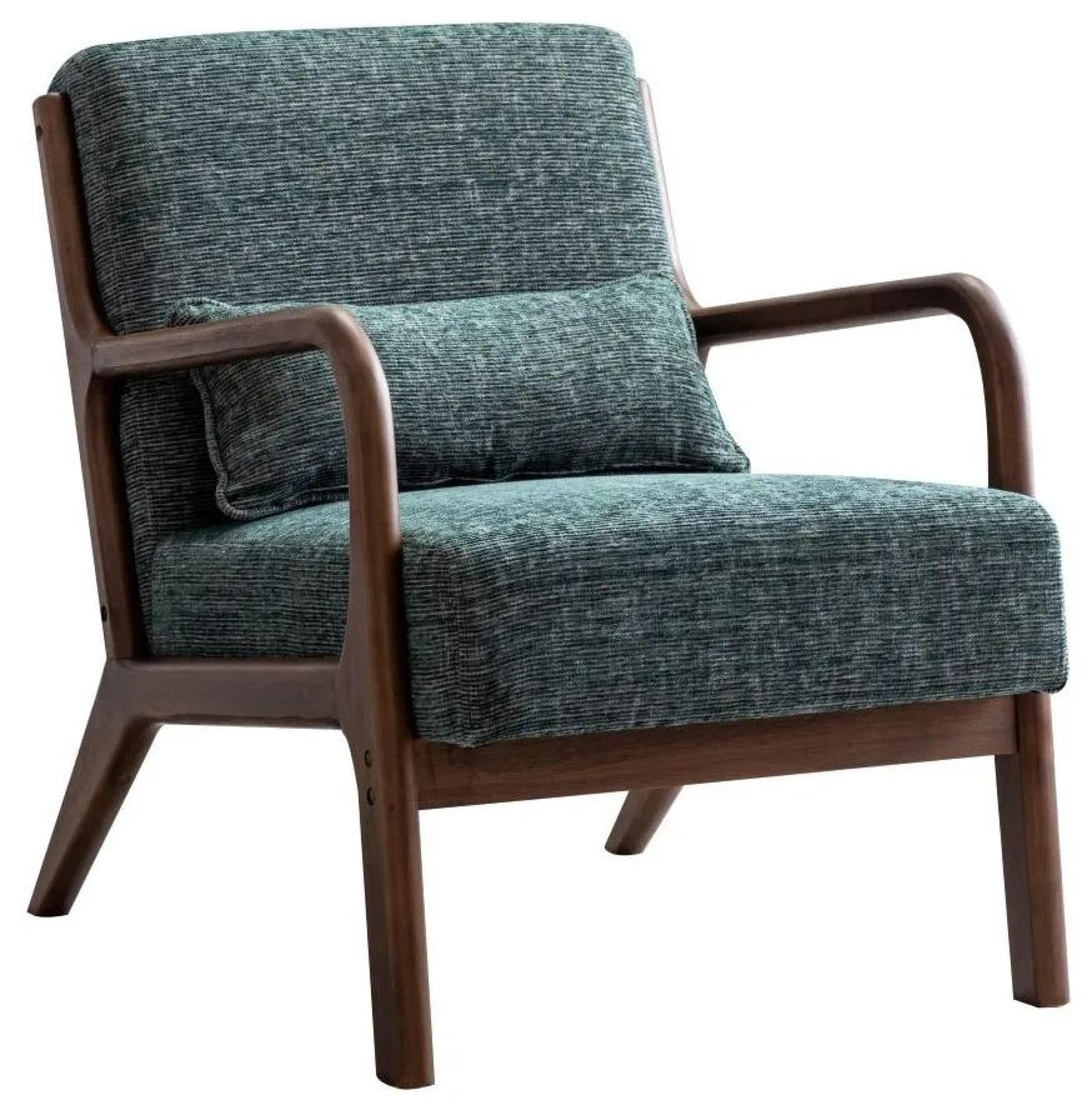 Product photograph of Inca Leto Green Woven Chenille Fabric Armchair from Choice Furniture Superstore.