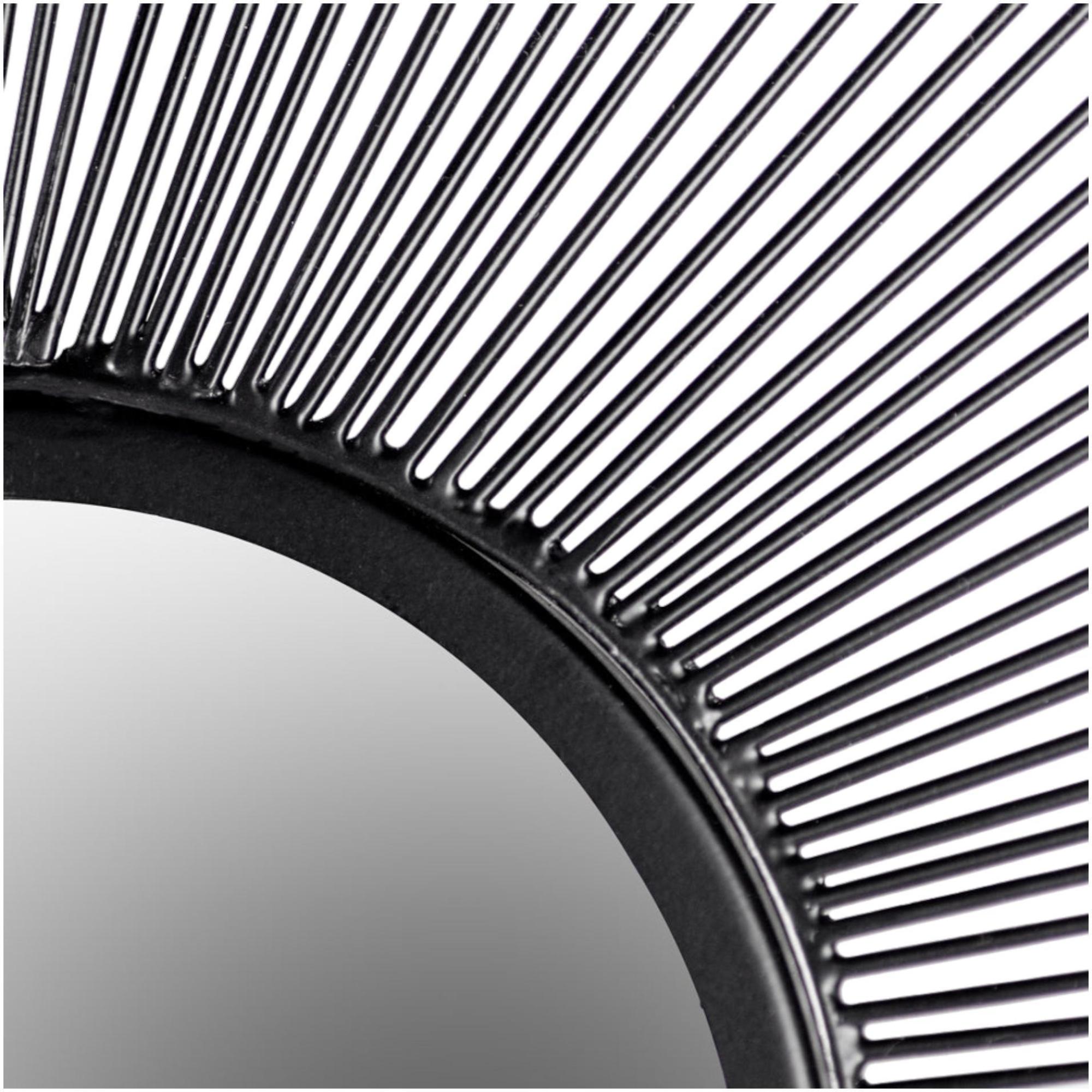 Product photograph of Wire Black Round Circular Wall Mirror from Choice Furniture Superstore.
