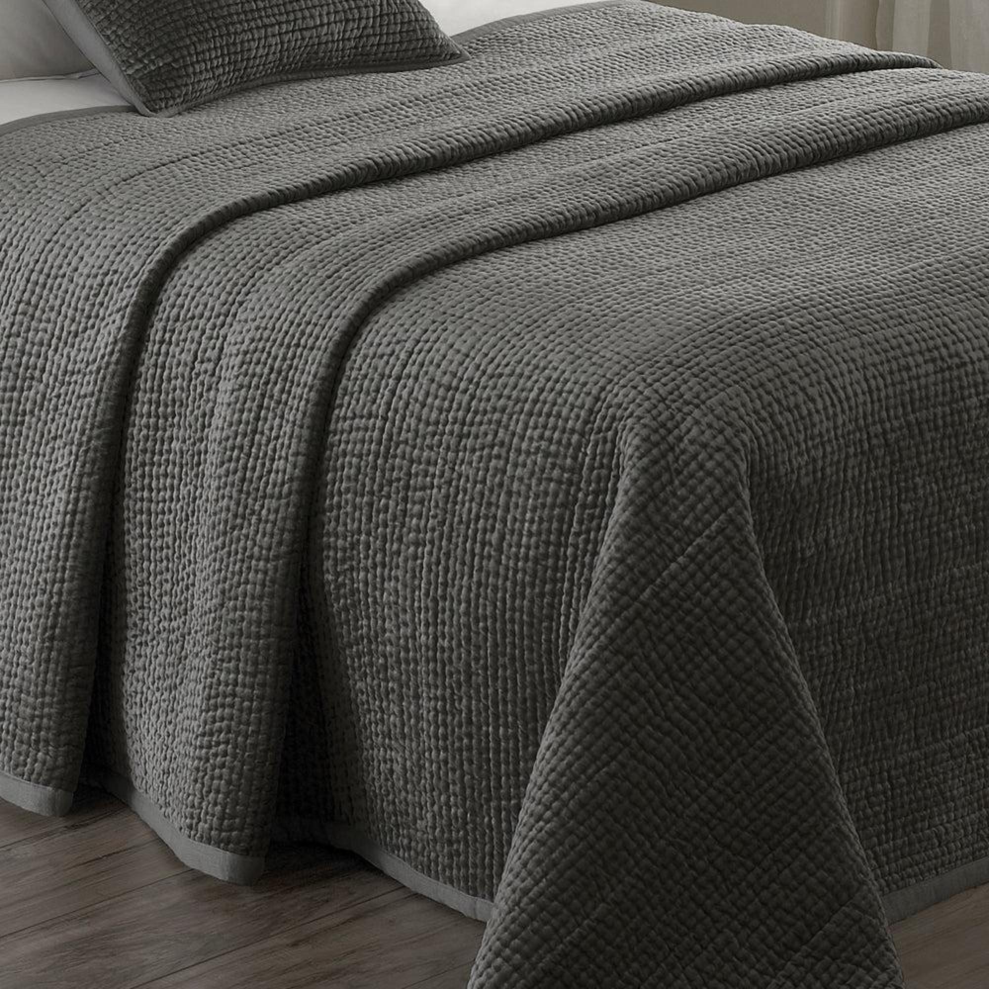 Product photograph of Brooklands Graphite Bedspread from Choice Furniture Superstore.