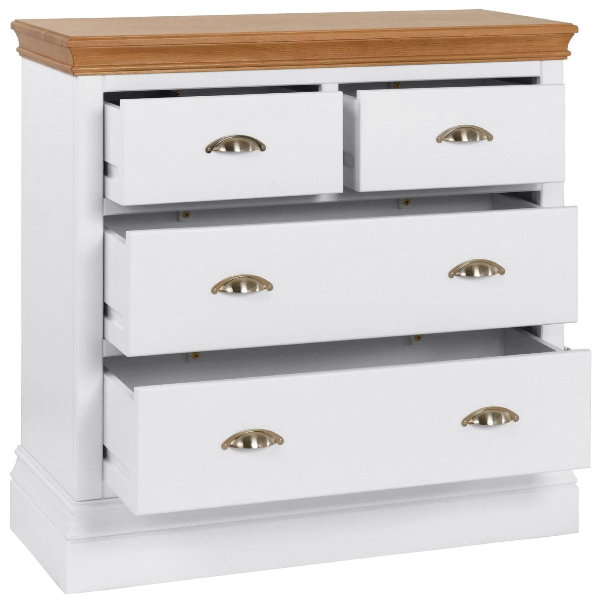 Product photograph of Versailles Bluestar White Painted 2 2 Drawer Chest from Choice Furniture Superstore.