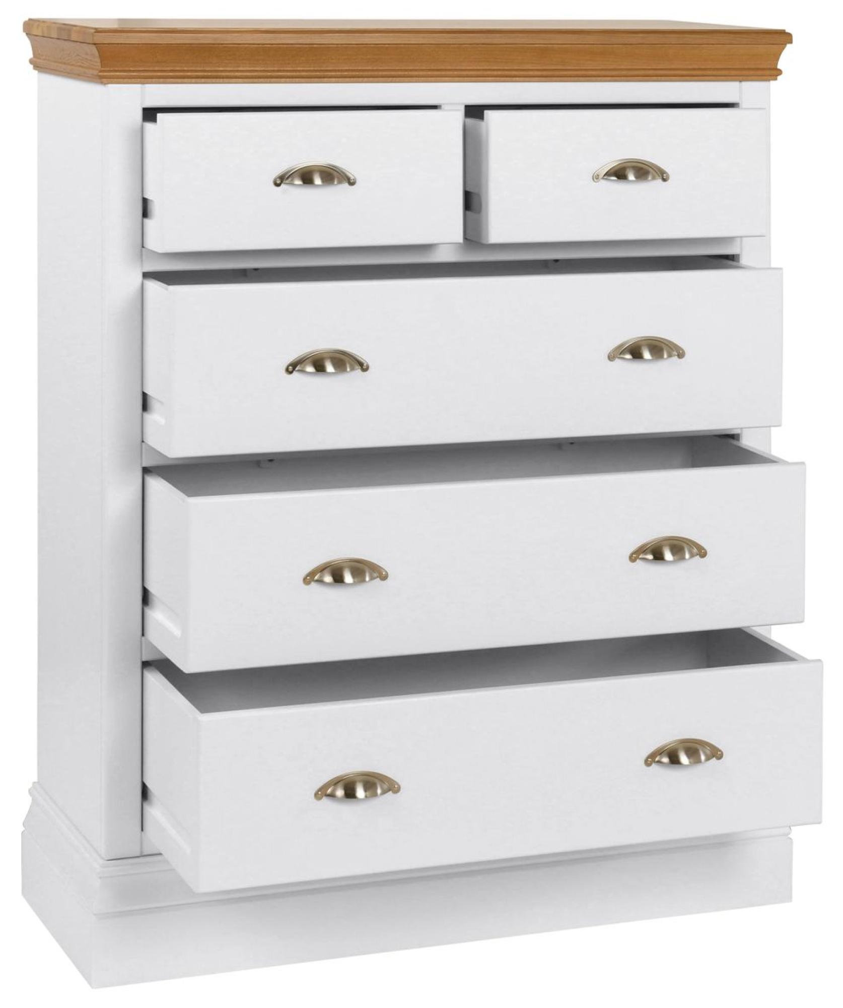 Product photograph of Versailles Bluestar White Painted 2 3 Drawer Chest from Choice Furniture Superstore.