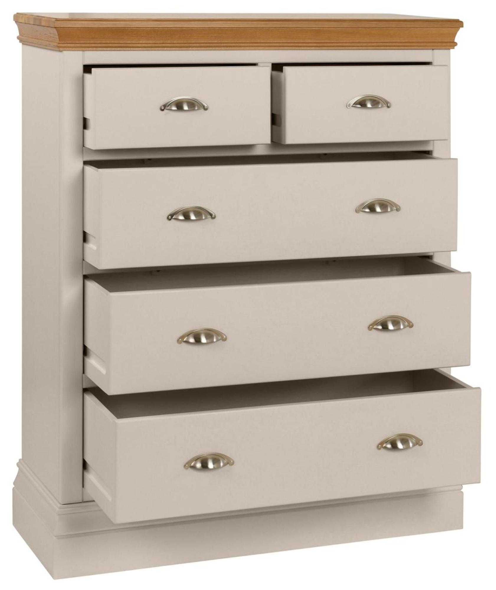 Product photograph of Versailles Cobblestone Grey Painted 2 3 Drawer Chest from Choice Furniture Superstore.