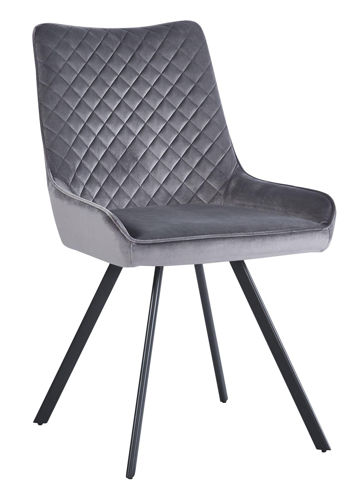 Product photograph of 2 X Joiner Grey Fabric Dining Chair from Choice Furniture Superstore.