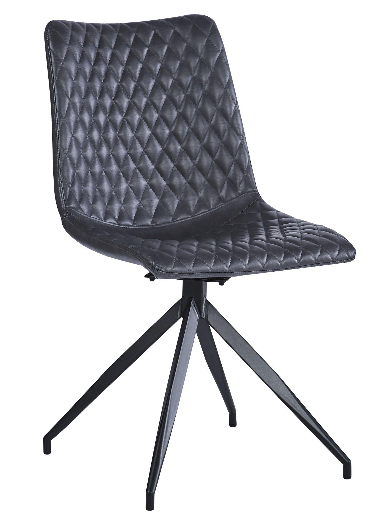 Product photograph of Vera S Black Faux Leather Dining Chair Sold In Pairs from Choice Furniture Superstore.