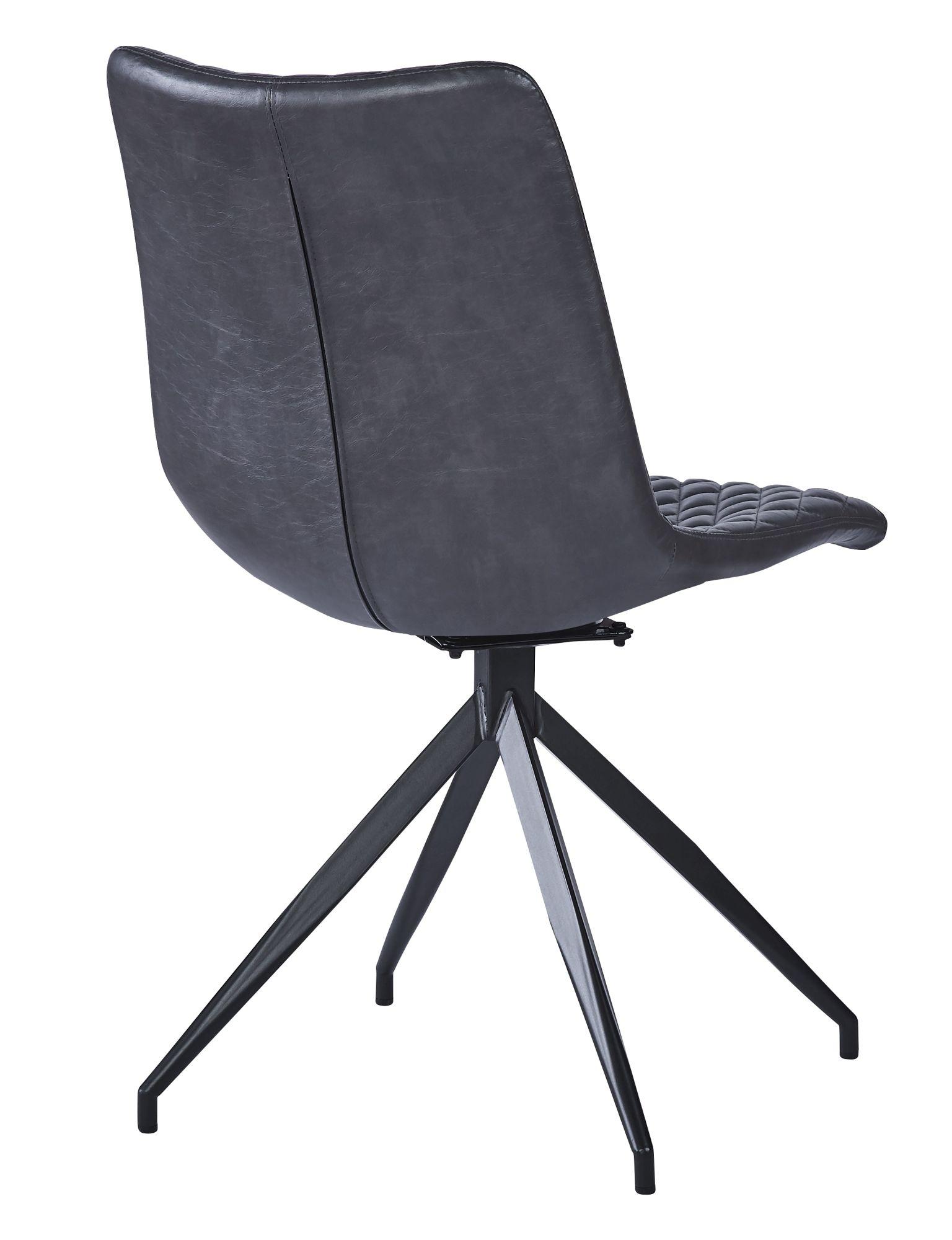 Product photograph of Vera S Black Faux Leather Dining Chair Sold In Pairs from Choice Furniture Superstore.