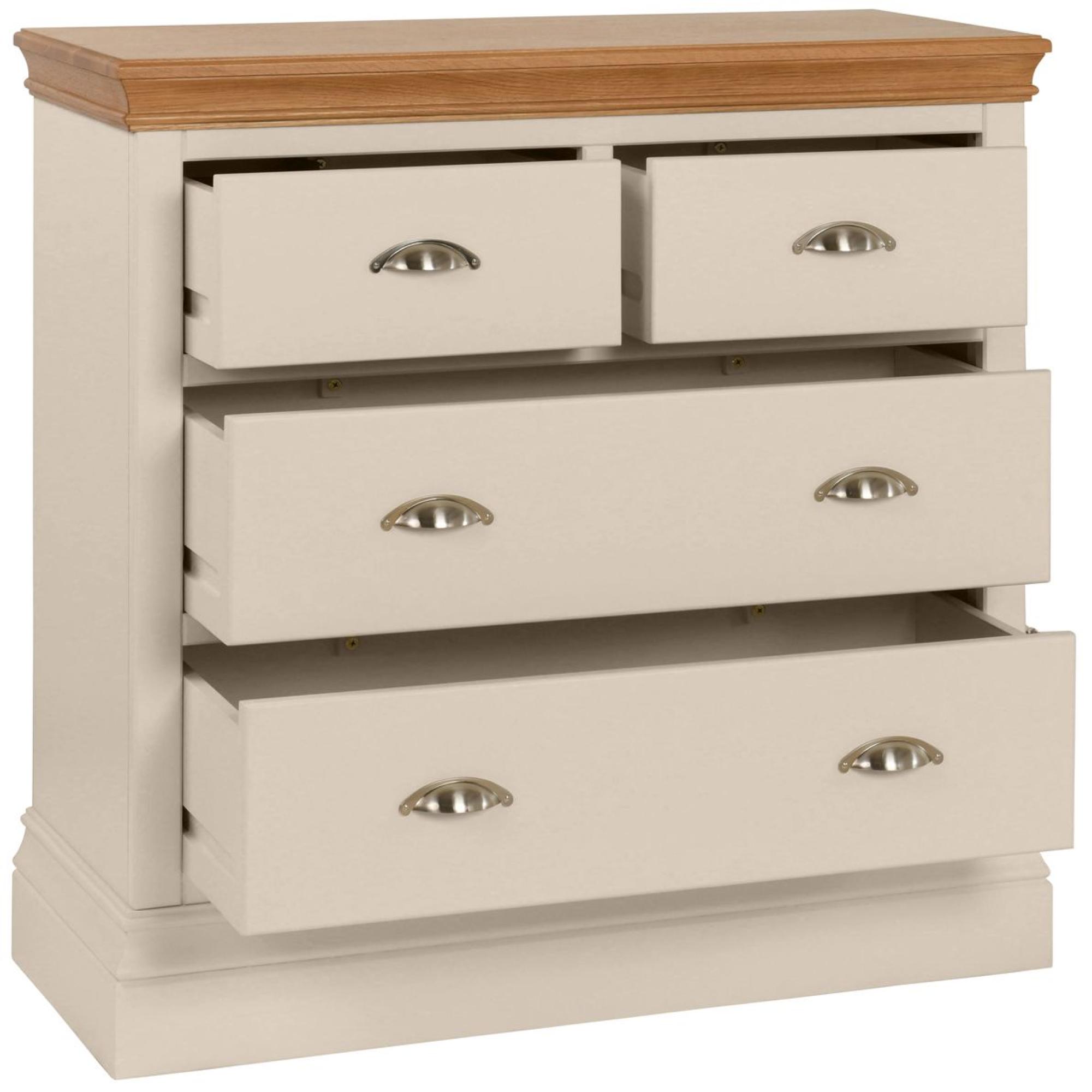 Product photograph of Versailles Old Lace Painted 2 2 Drawer Chest from Choice Furniture Superstore.