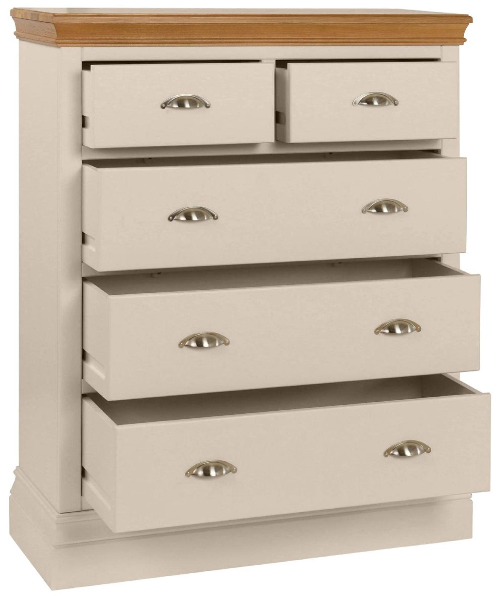 Product photograph of Versailles Old Lace Painted 2 3 Drawer Chest from Choice Furniture Superstore.