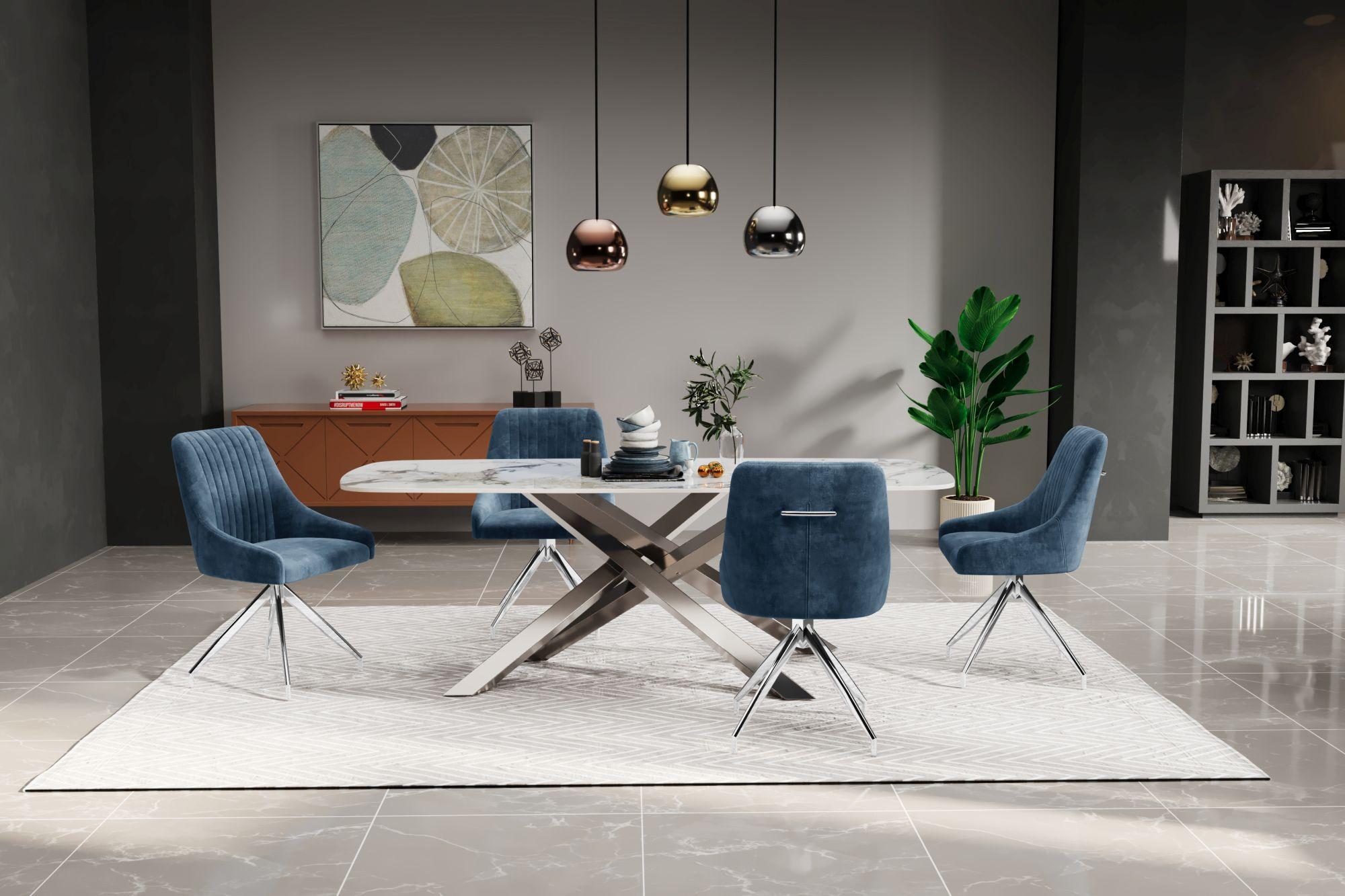 Product photograph of Leonore Dune Grey Ceramic Top 6 Seater Dining Table from Choice Furniture Superstore.