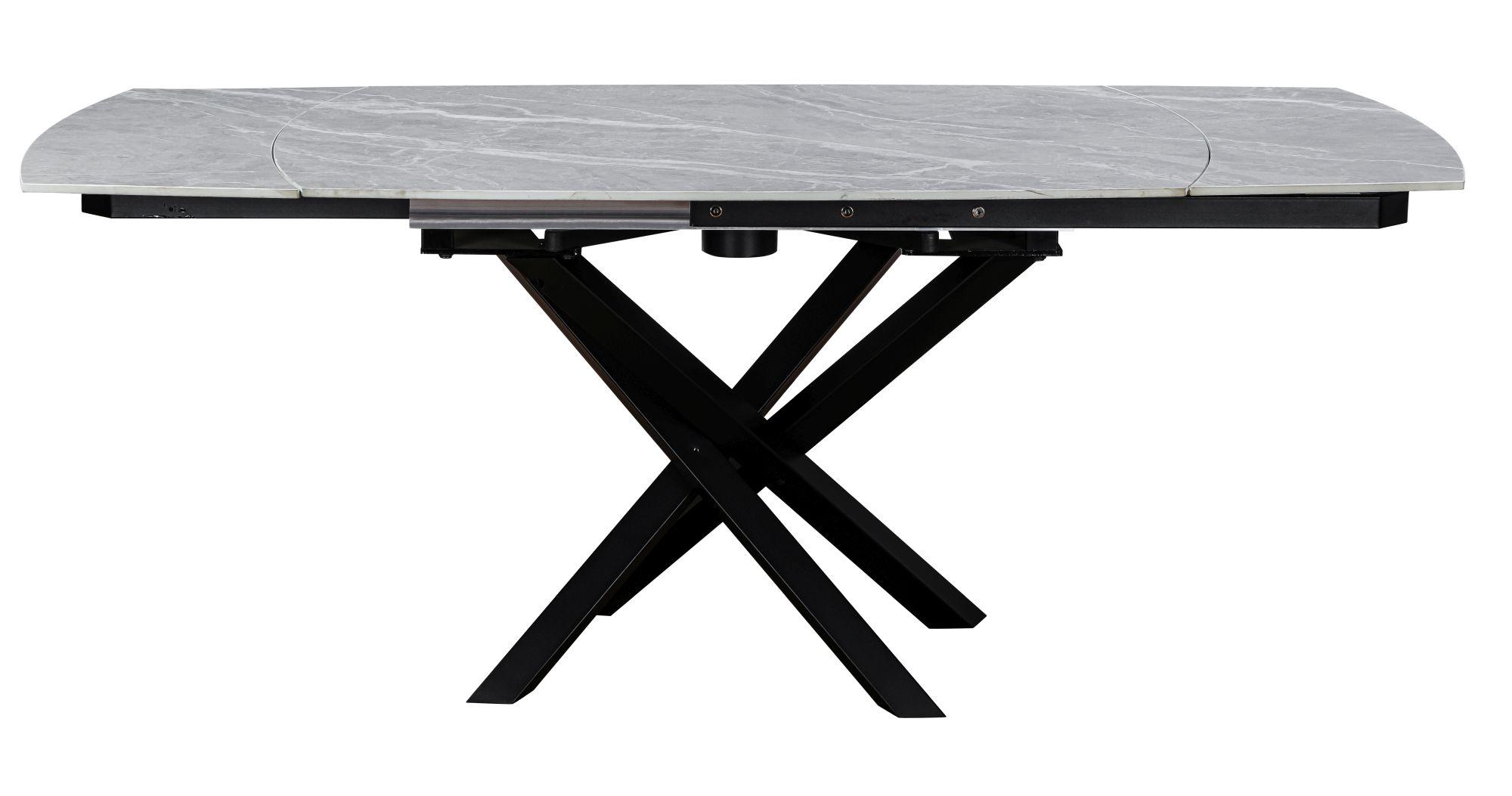 Product photograph of Elco Argento Grey Ceramic 4-6 Seater Extending Dining Table from Choice Furniture Superstore.
