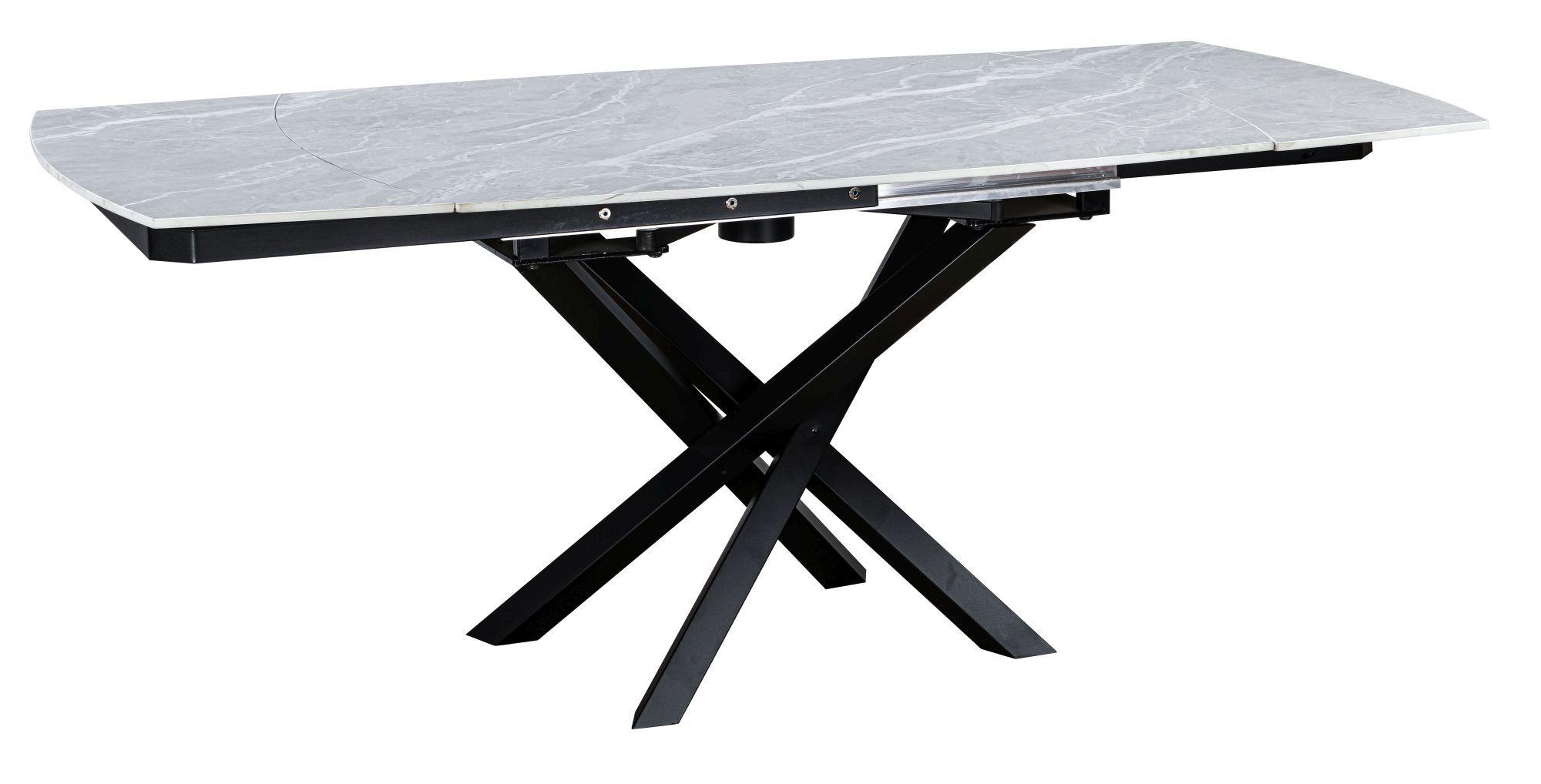 Product photograph of Elco Argento Grey Ceramic 4-6 Seater Extending Dining Table from Choice Furniture Superstore.