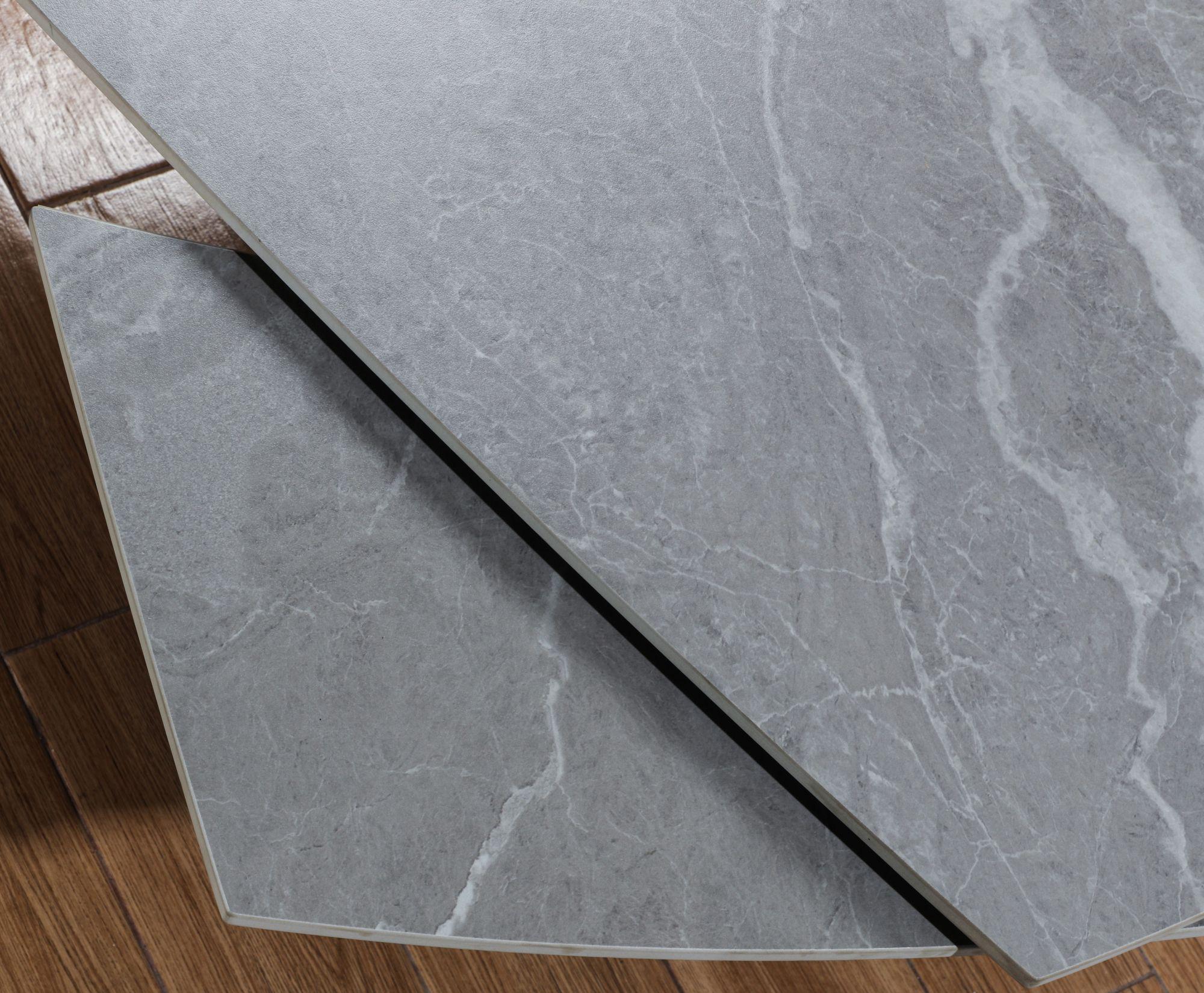 Product photograph of Elco Argento Grey Ceramic 4-6 Seater Extending Dining Table from Choice Furniture Superstore.