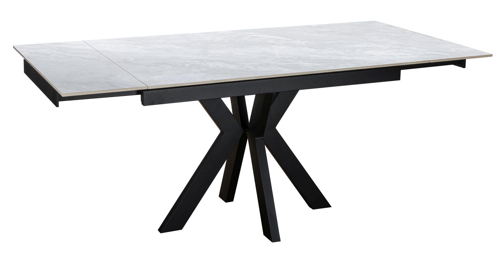 Product photograph of Valier Pearla Grey Ceramic 4-6 Seater Extending Dining Table from Choice Furniture Superstore.