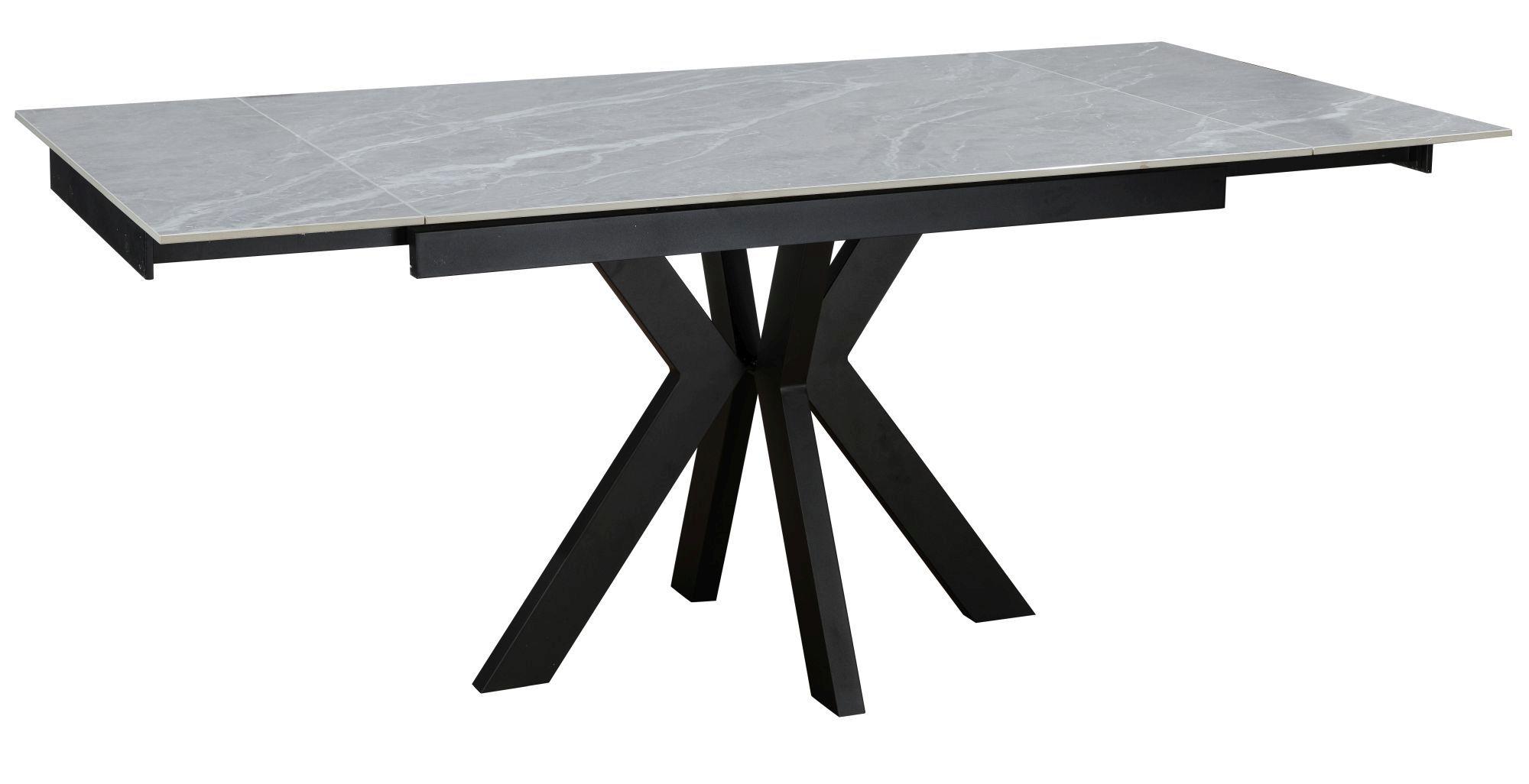 Product photograph of Valier Argento Grey Ceramic 4-6 Seater Extending Dining Table from Choice Furniture Superstore.