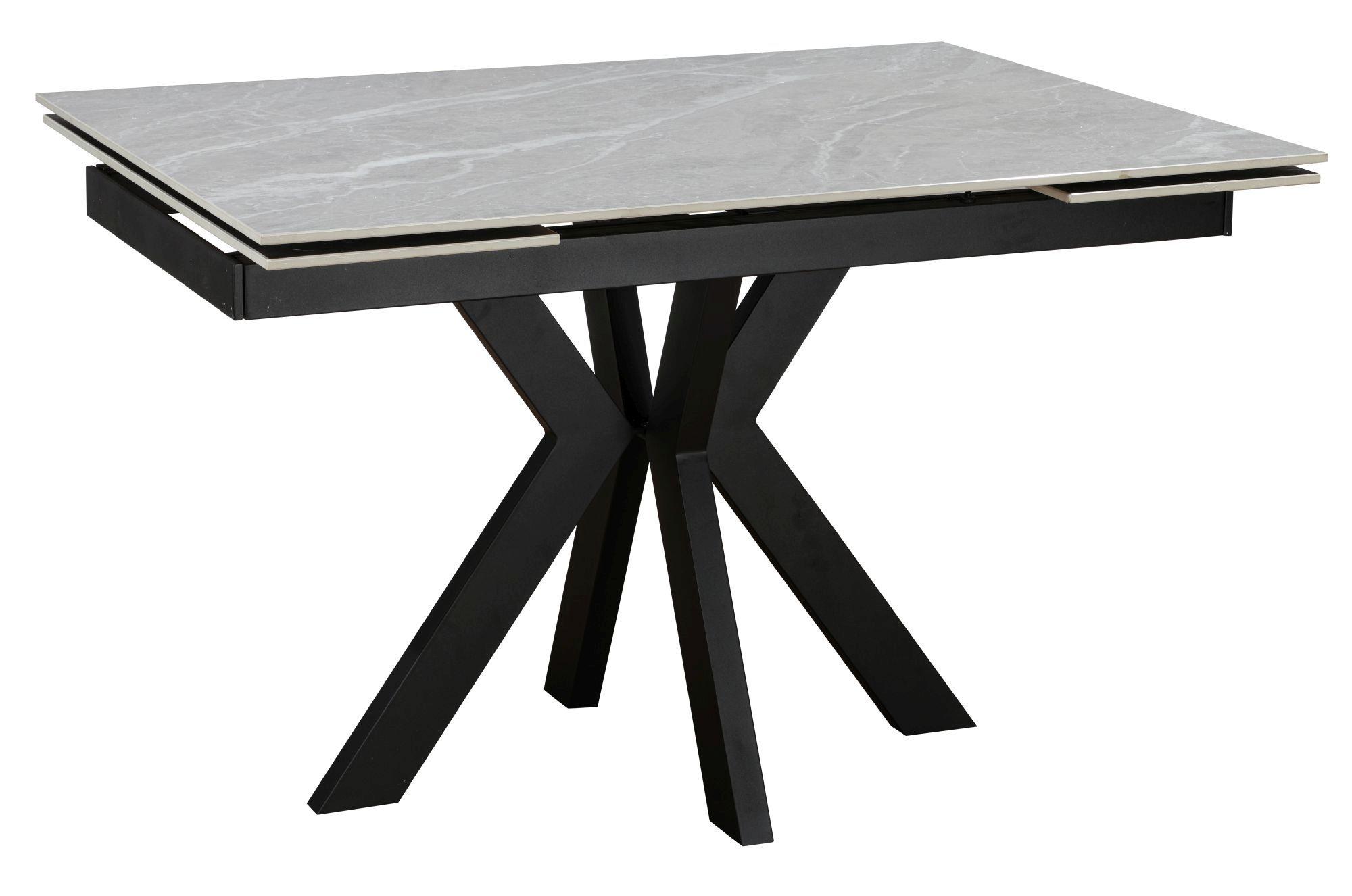 Product photograph of Valier Argento Grey Ceramic 4-6 Seater Extending Dining Table from Choice Furniture Superstore.