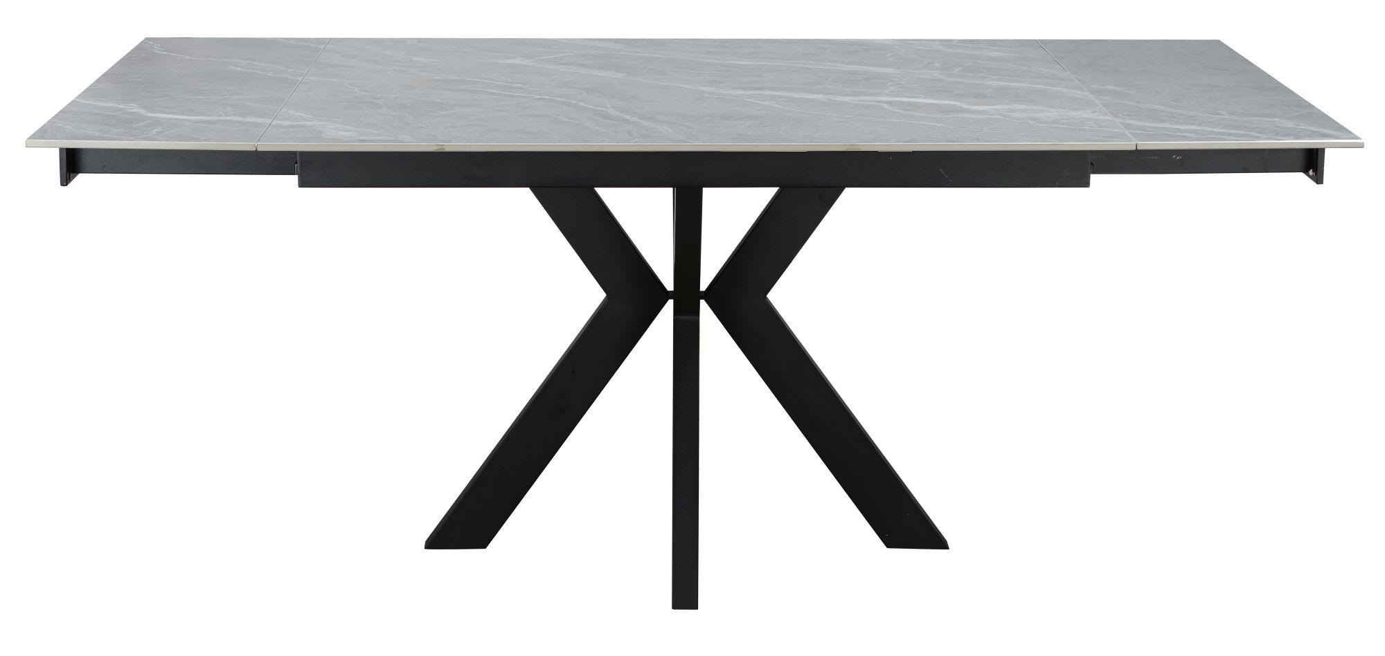 Product photograph of Valier Argento Grey Ceramic 4-6 Seater Extending Dining Table from Choice Furniture Superstore.