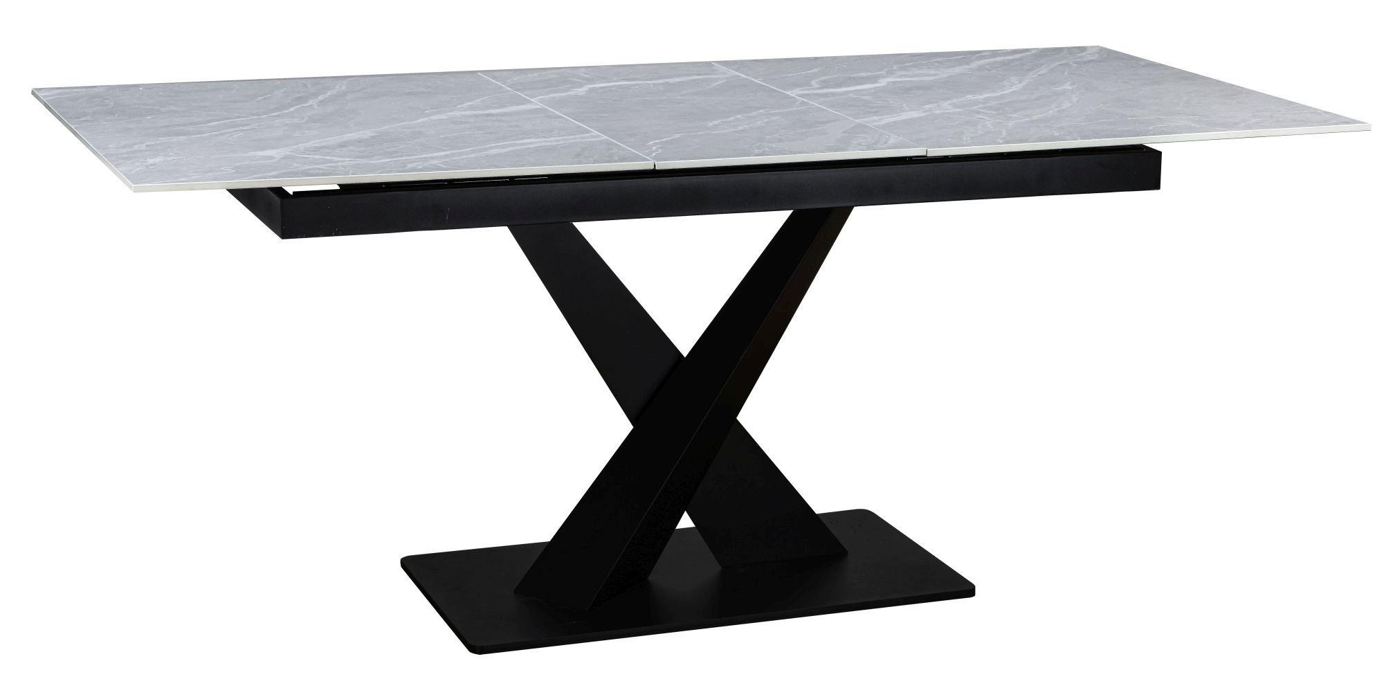 Product photograph of Refton Argento Grey Ceramic 4-6 Seater Extending Dining Table from Choice Furniture Superstore.