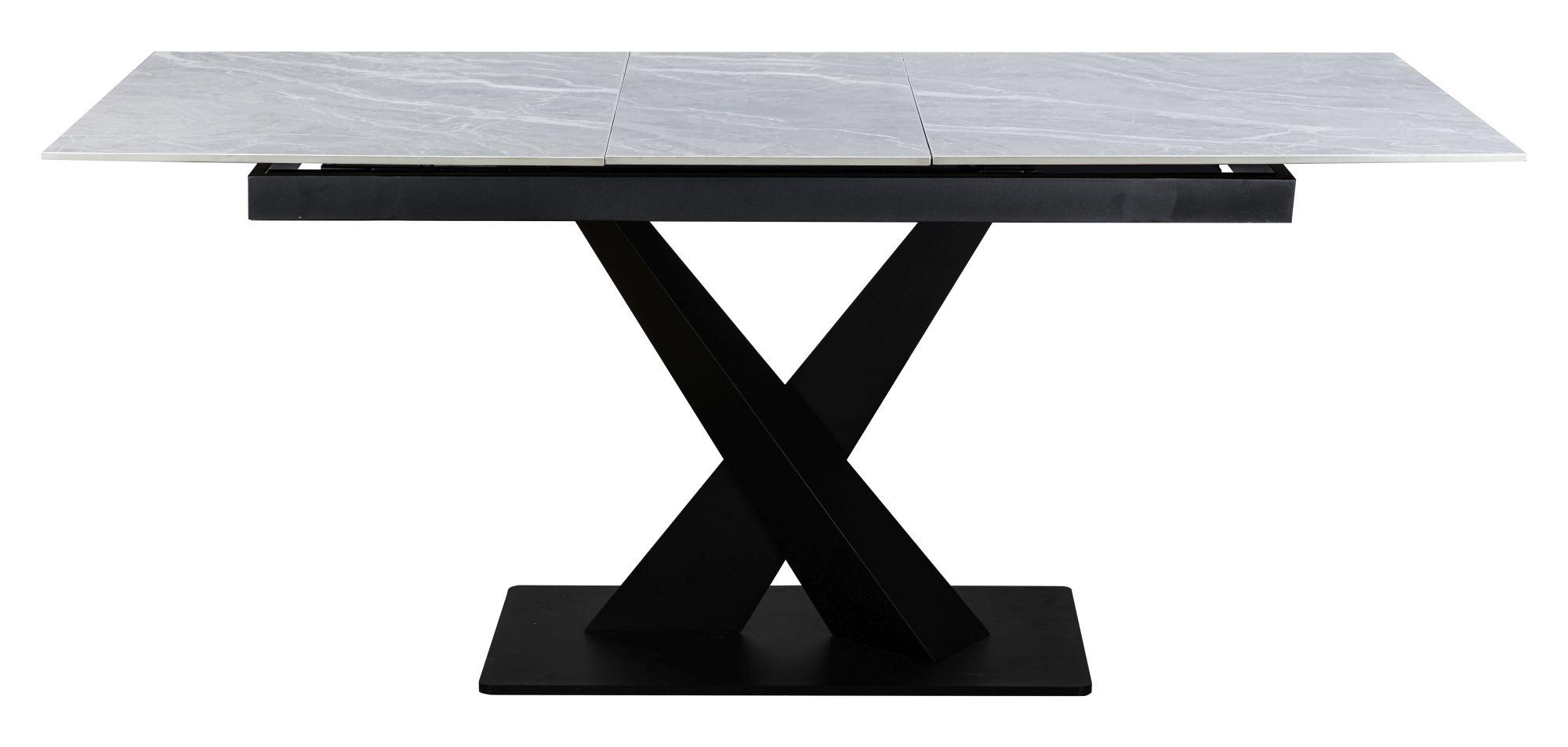 Product photograph of Refton Argento Grey Ceramic 4-6 Seater Extending Dining Table from Choice Furniture Superstore.