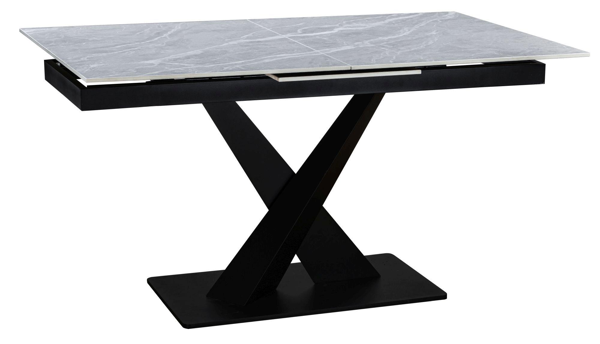 Product photograph of Refton Argento Grey Ceramic 4-6 Seater Extending Dining Table from Choice Furniture Superstore.