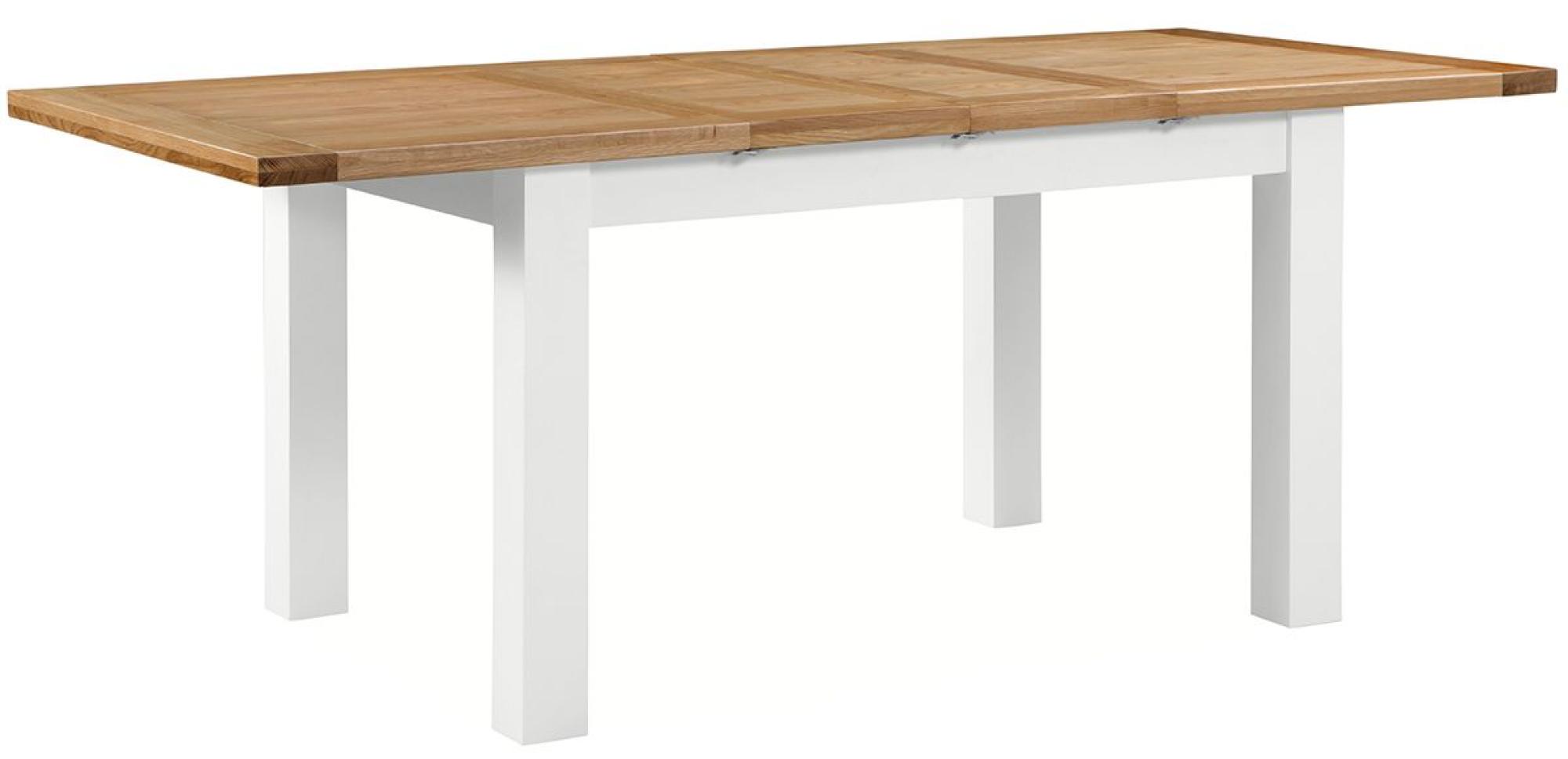 Product photograph of Lundy White Painted 4-8 Seater Extending Dining Table from Choice Furniture Superstore.