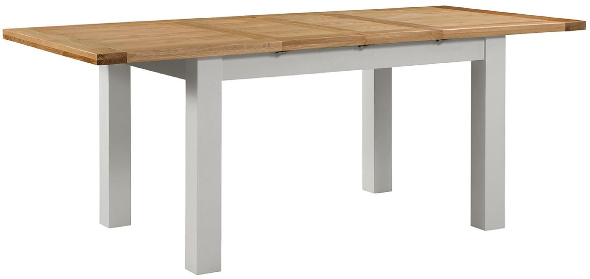 Product photograph of Lundy Grey Painted 4-8 Seater Extending Dining Table from Choice Furniture Superstore.