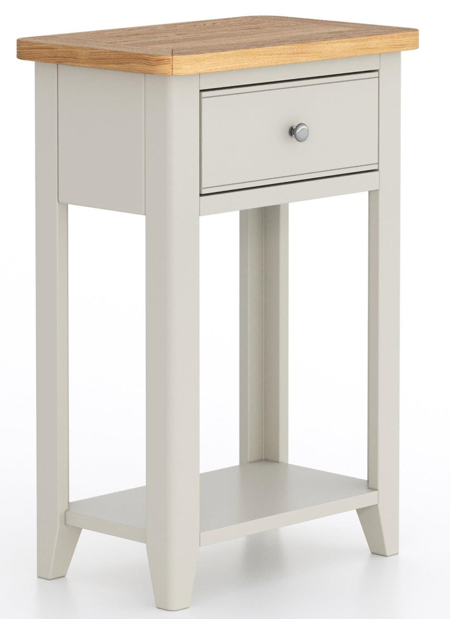 Product photograph of Arden Grey Painted 1 Drawer Telephone Table from Choice Furniture Superstore.