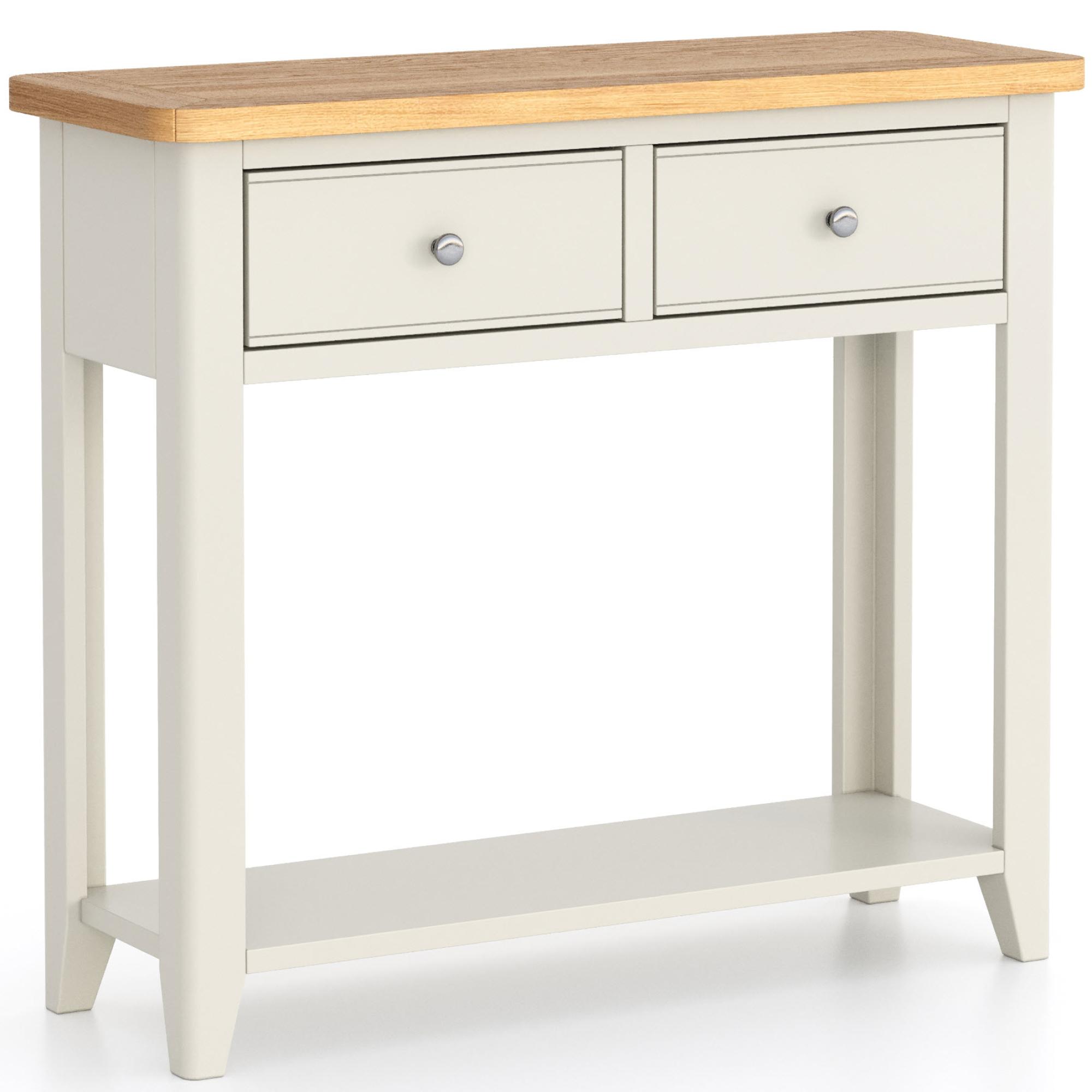 Product photograph of Arden Grey Painted 2 Drawer Console Table from Choice Furniture Superstore.