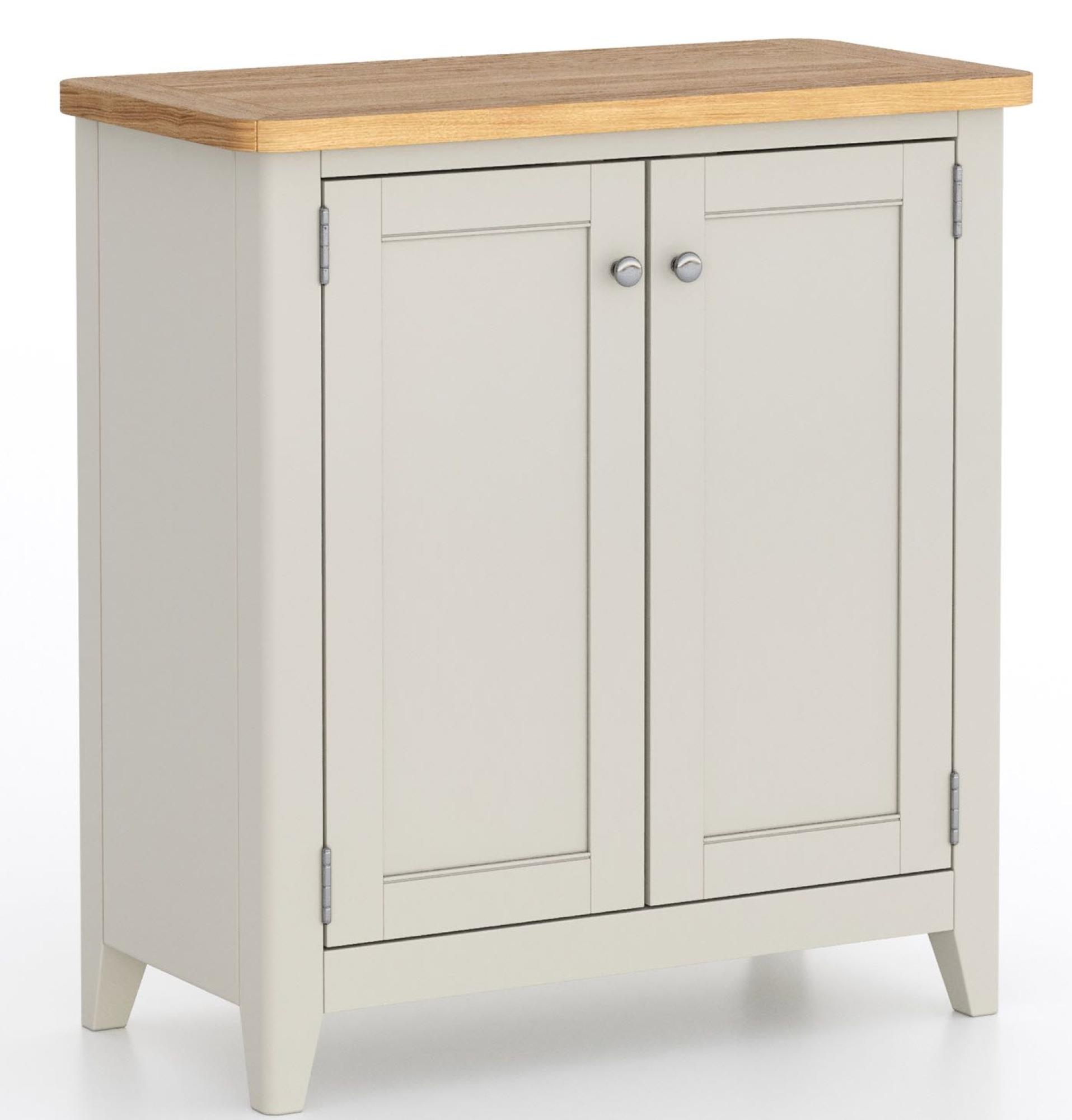 Product photograph of Arden Grey Painted Compact 2 Door Storage Cabinet from Choice Furniture Superstore.