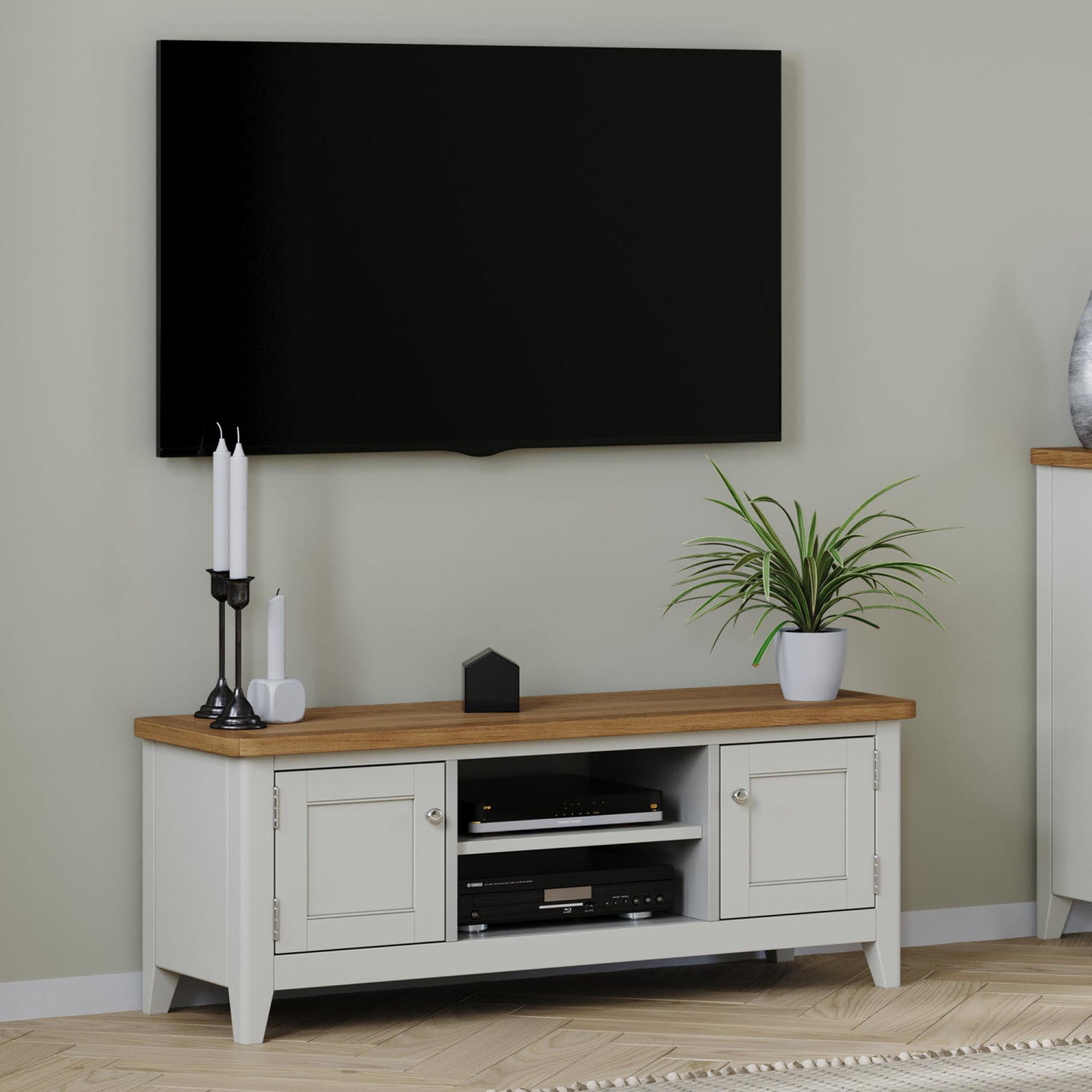 Product photograph of Arden Grey Painted 120cm Tv Unit from Choice Furniture Superstore.