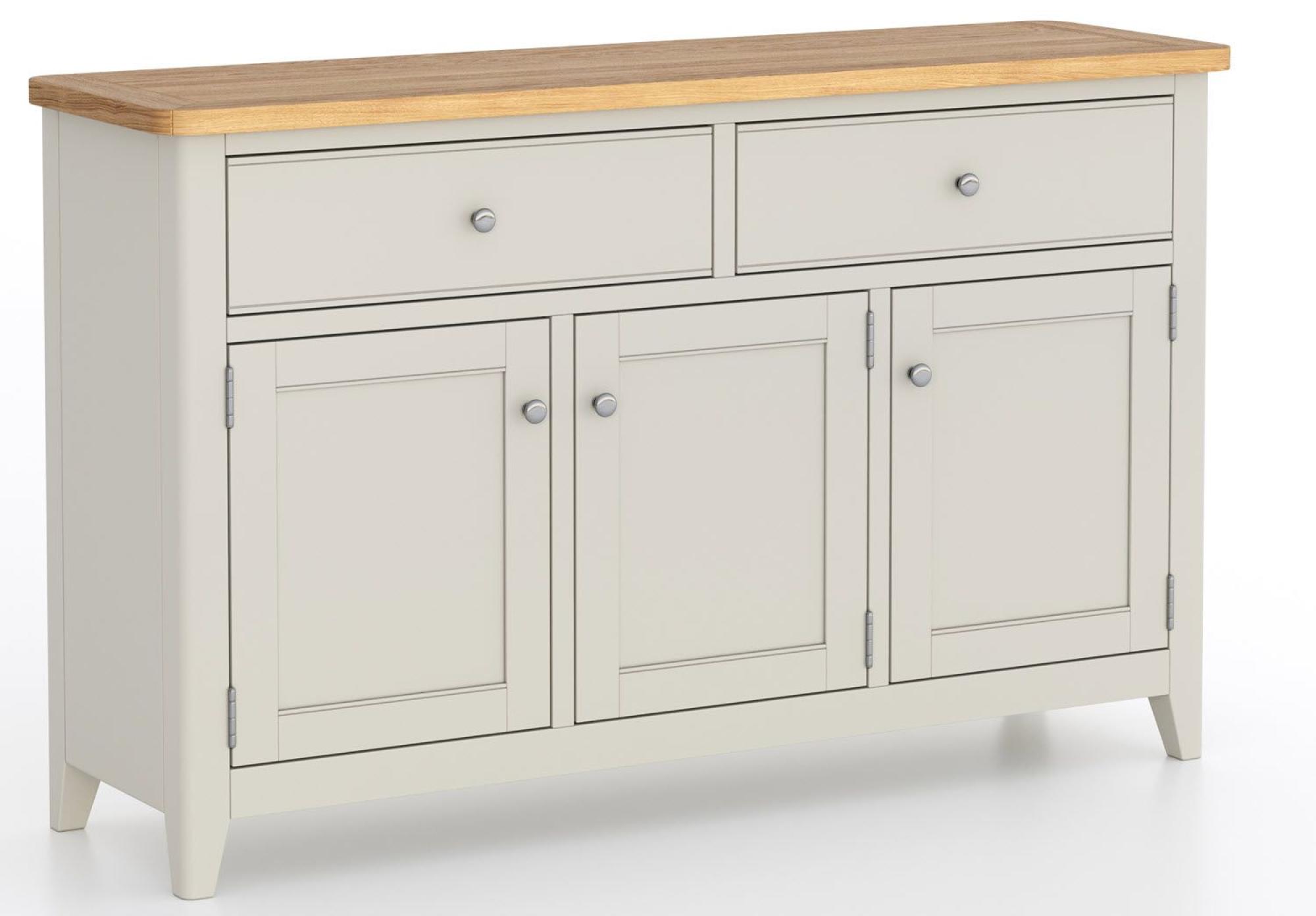 Product photograph of Arden Grey Painted 115cm Small 3 Door Sideboard from Choice Furniture Superstore.